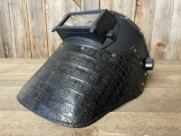 ***IN STOCK*** Outlaw Leather - Welding Hood - Black Caiman