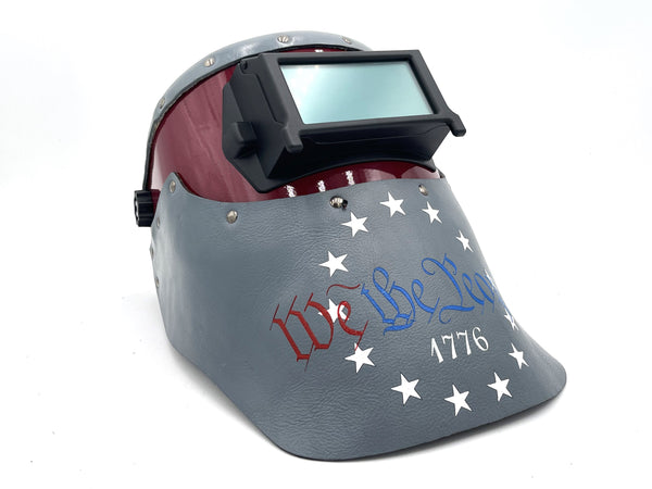***IN STOCK*** Outlaw Leather - Welding Hood - "We the People"