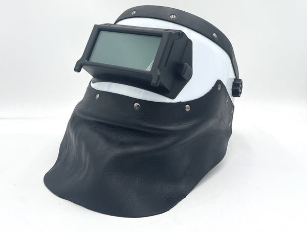 ***IN STOCK*** Outlaw Leather - Welding Hood - White Hood w/ Black Leather