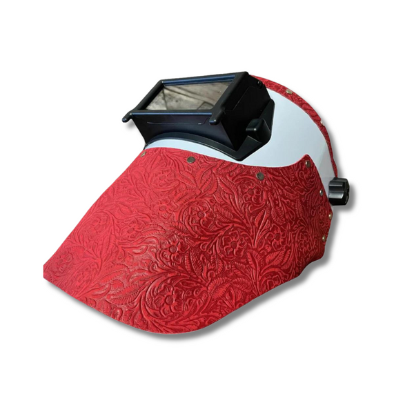Outlaw Leather - Welding Hoods - Red Floral