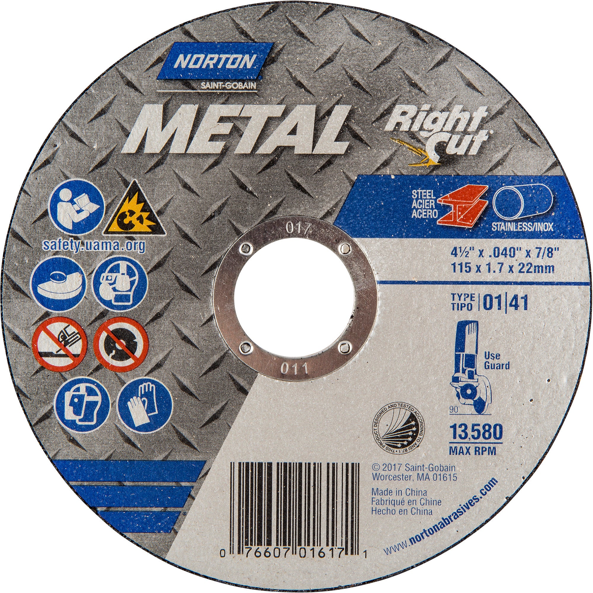 Norton Cutoff Wheel 4 1/2 X .040