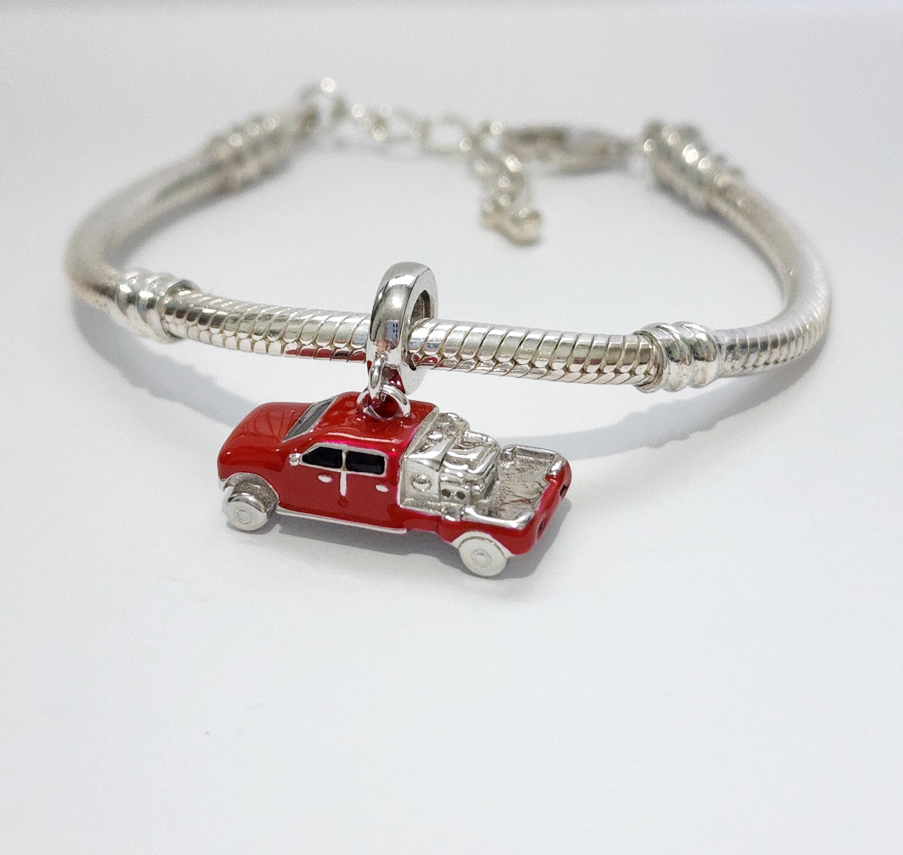 Red Welder Rig Truck Charm