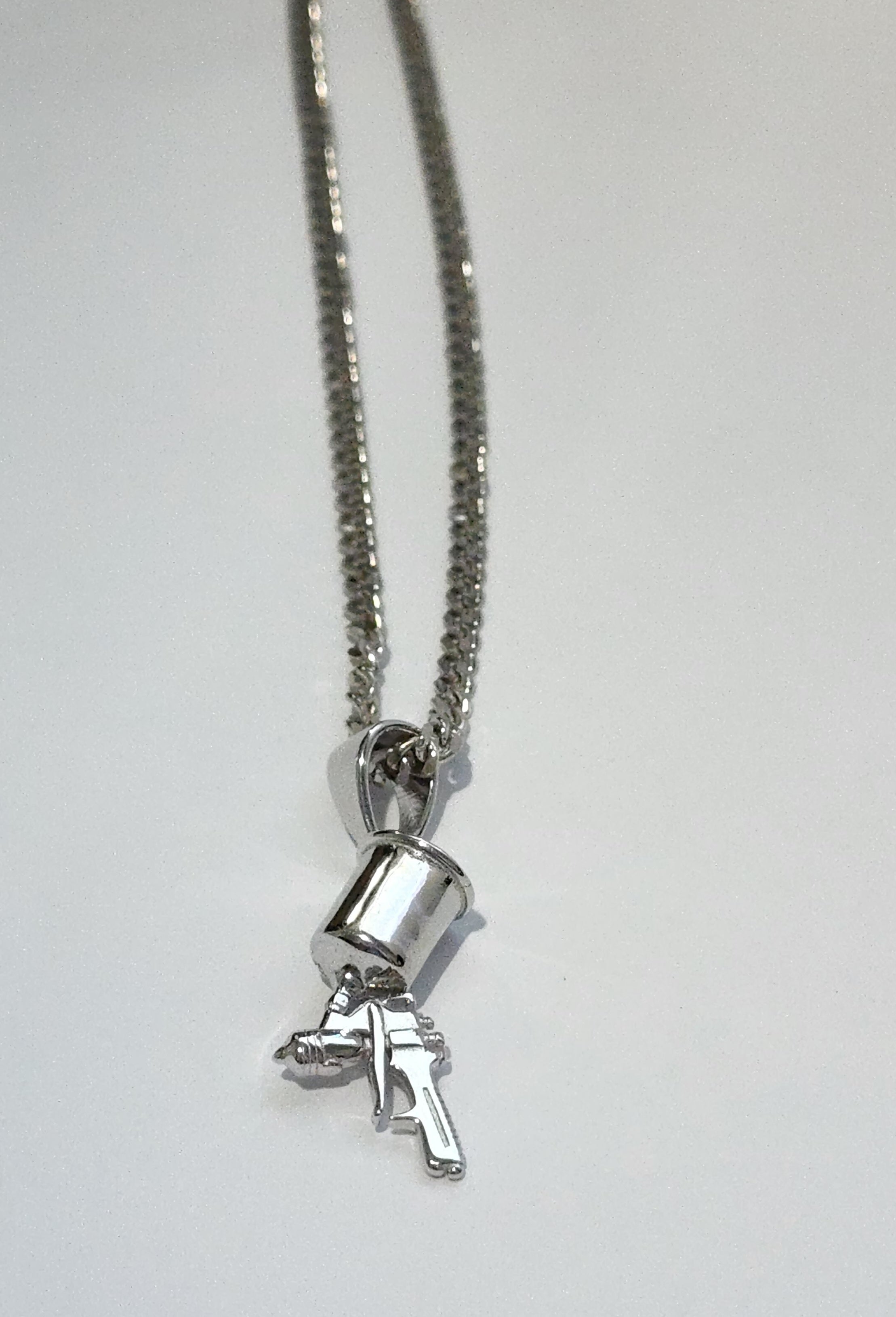 .925 Sterling Silver Paint Gun Pendant