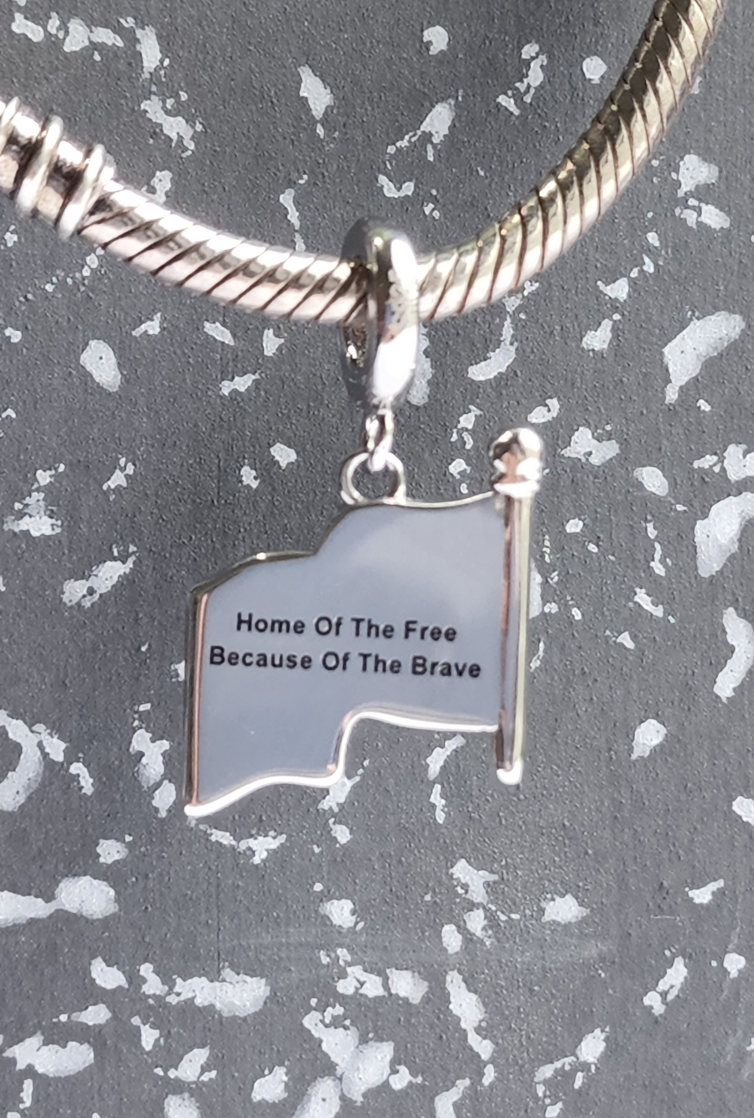 Sterling Silver USA Flag Charm