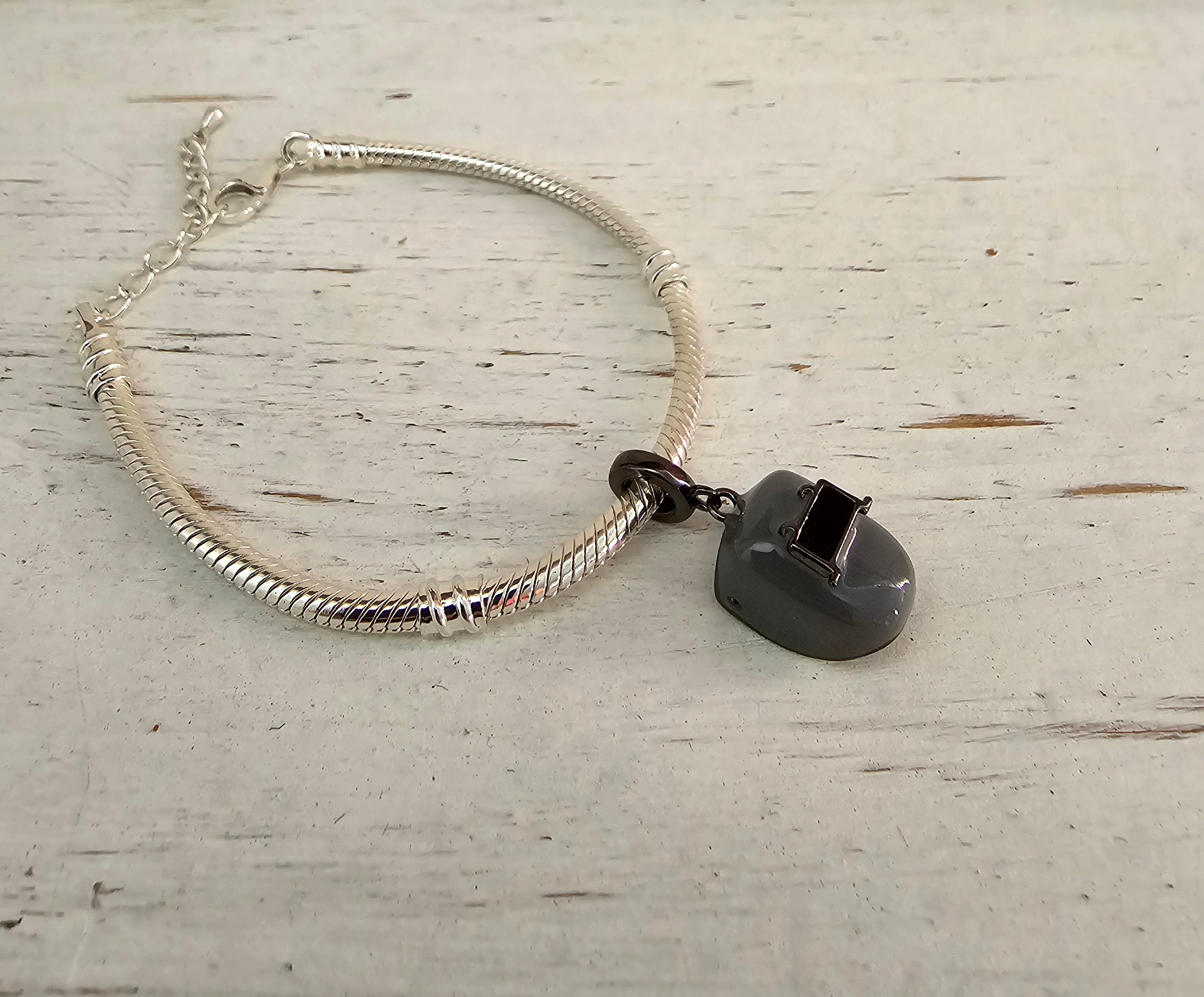 Gray Tigerhood Welding Hood Charm