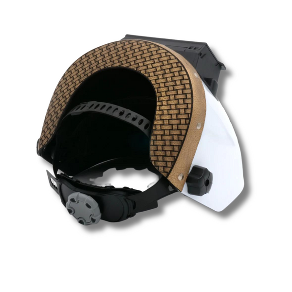 Outlaw Leather - Welding Hood - Gold Basketweave
