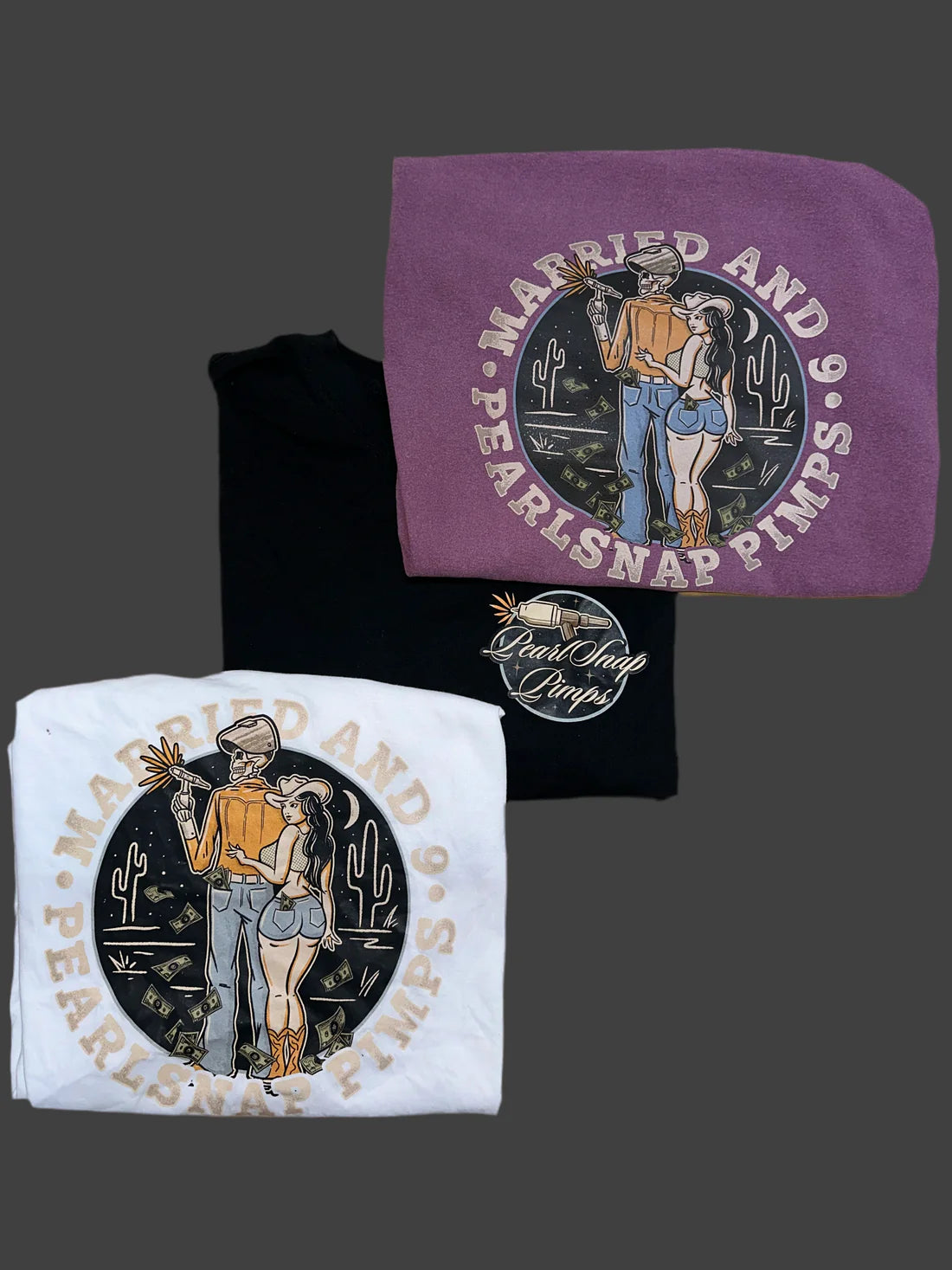 Pearlsnap Pimps - T-shirt - Married & 9