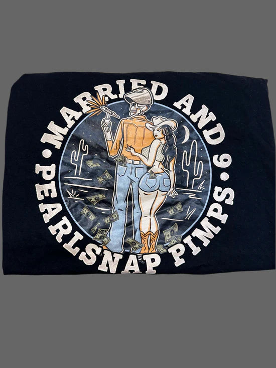 Pearlsnap Pimps - T-shirt - Married & 9