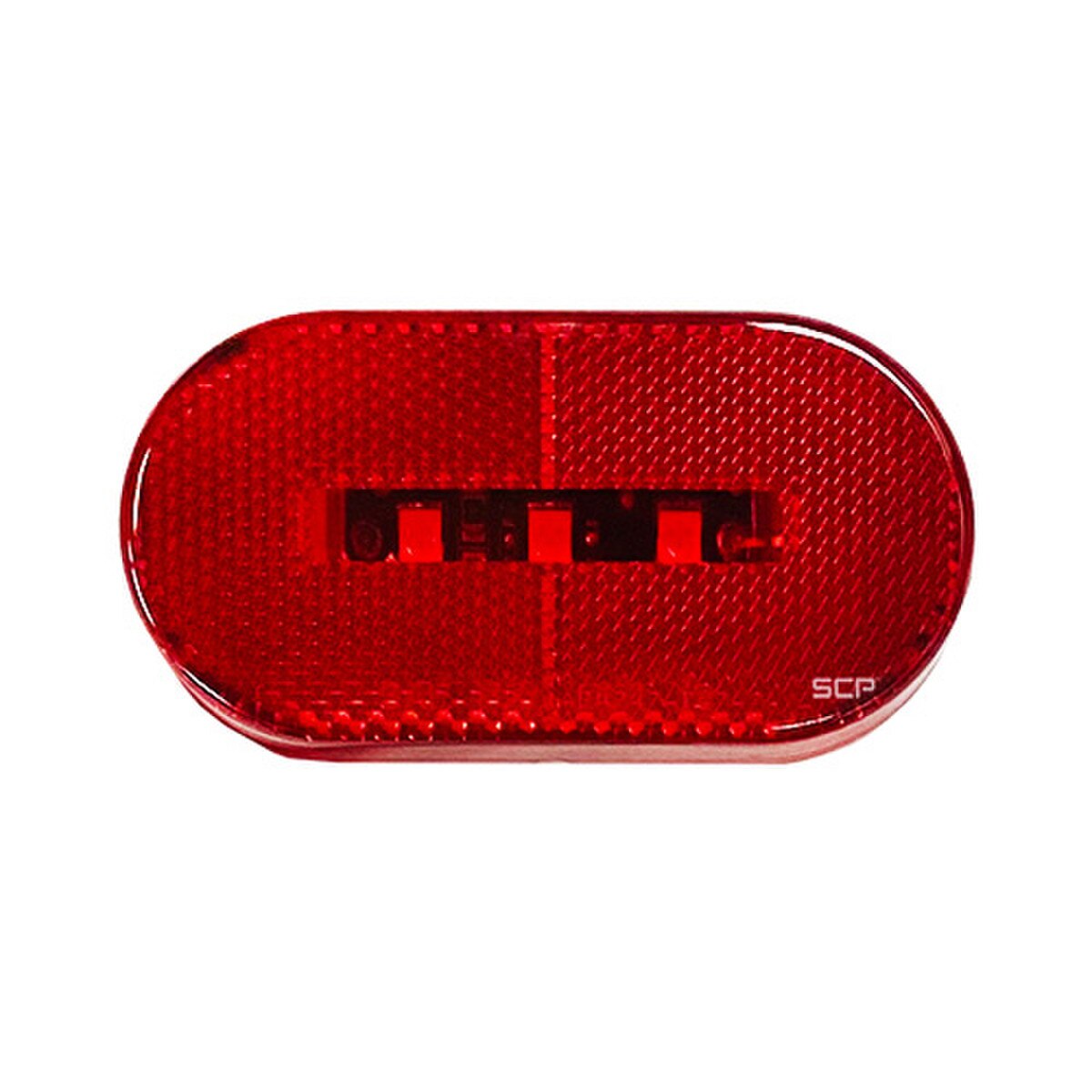 Trailer Light - 4" X 2” Oblong Marker & Clearance Light / Reflex Reflector Red