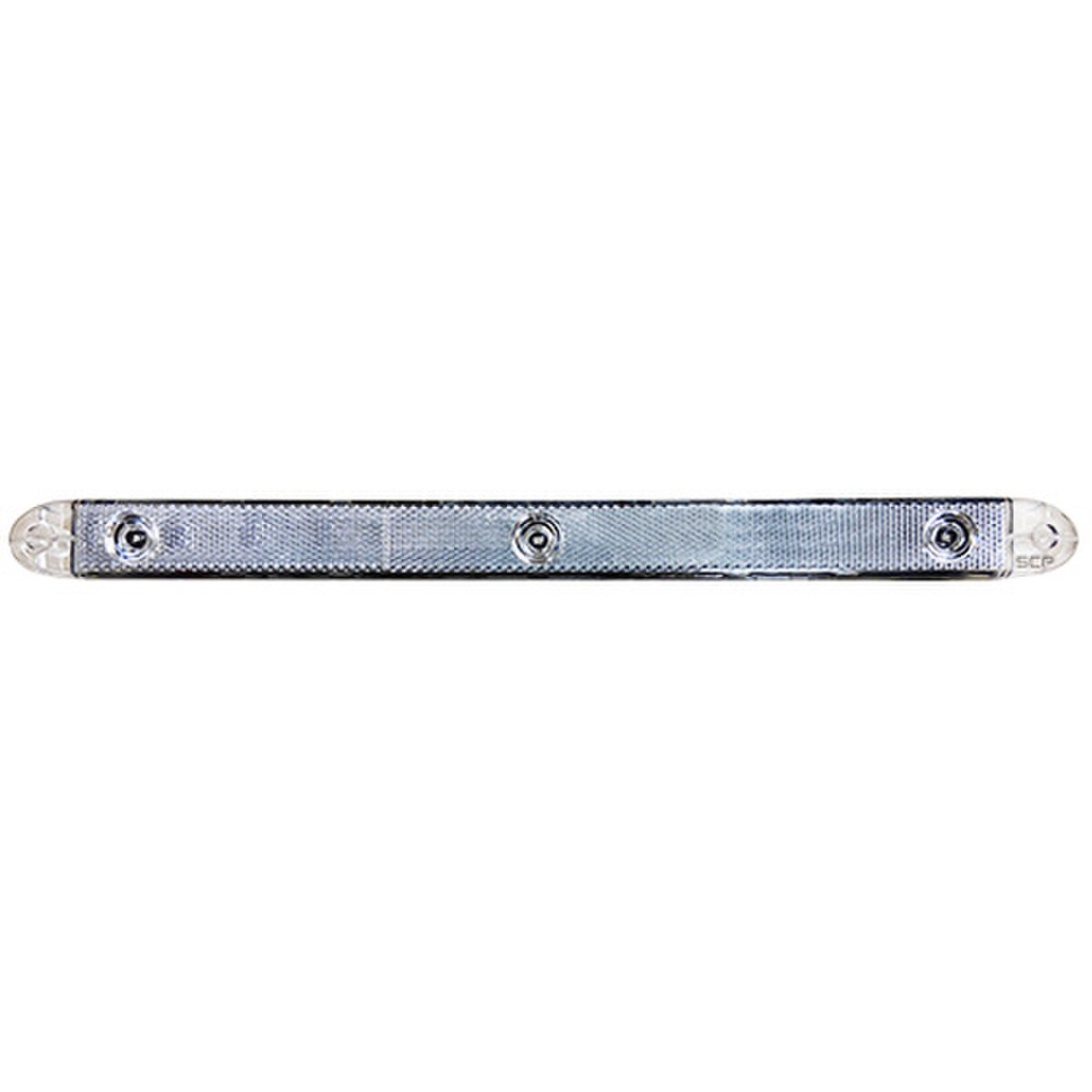 Trailer Light Bar- 16" Slim Line LED ID w/ Reflex Lens- 3 Optic Circles Clear Lens/Red LEDS