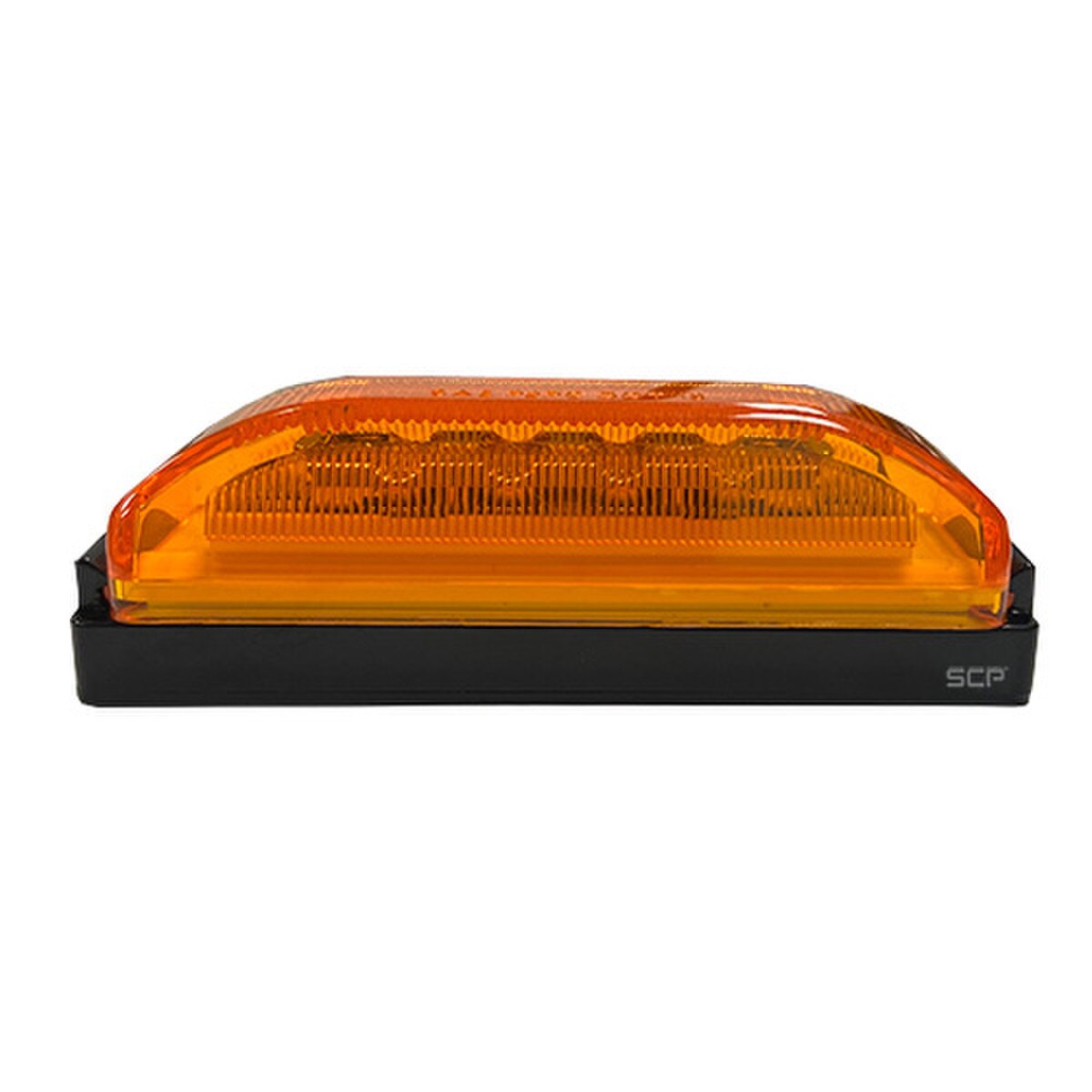 Trailer Light - 4" X 1" Rect. Marker & Clearance Light - Black Base Mount Kit / 12 SMD LEDS Amber