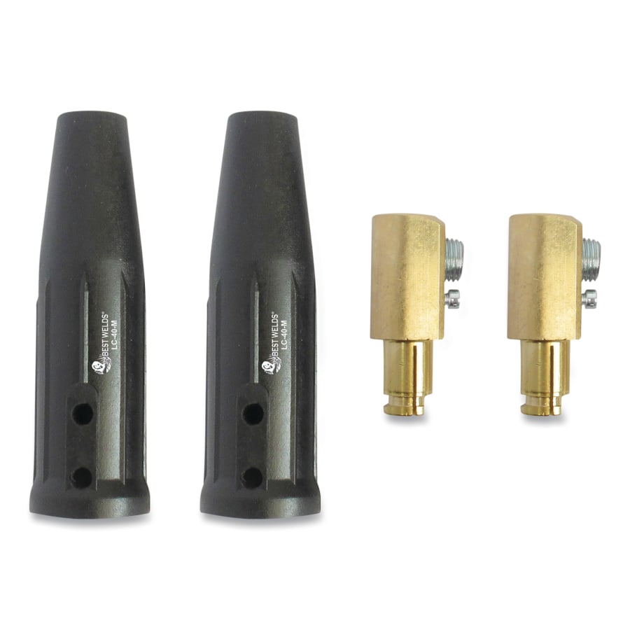 Cable Connector, LC40 Male, Ball Point Connection, 1/0-2/0 Cable Capacity