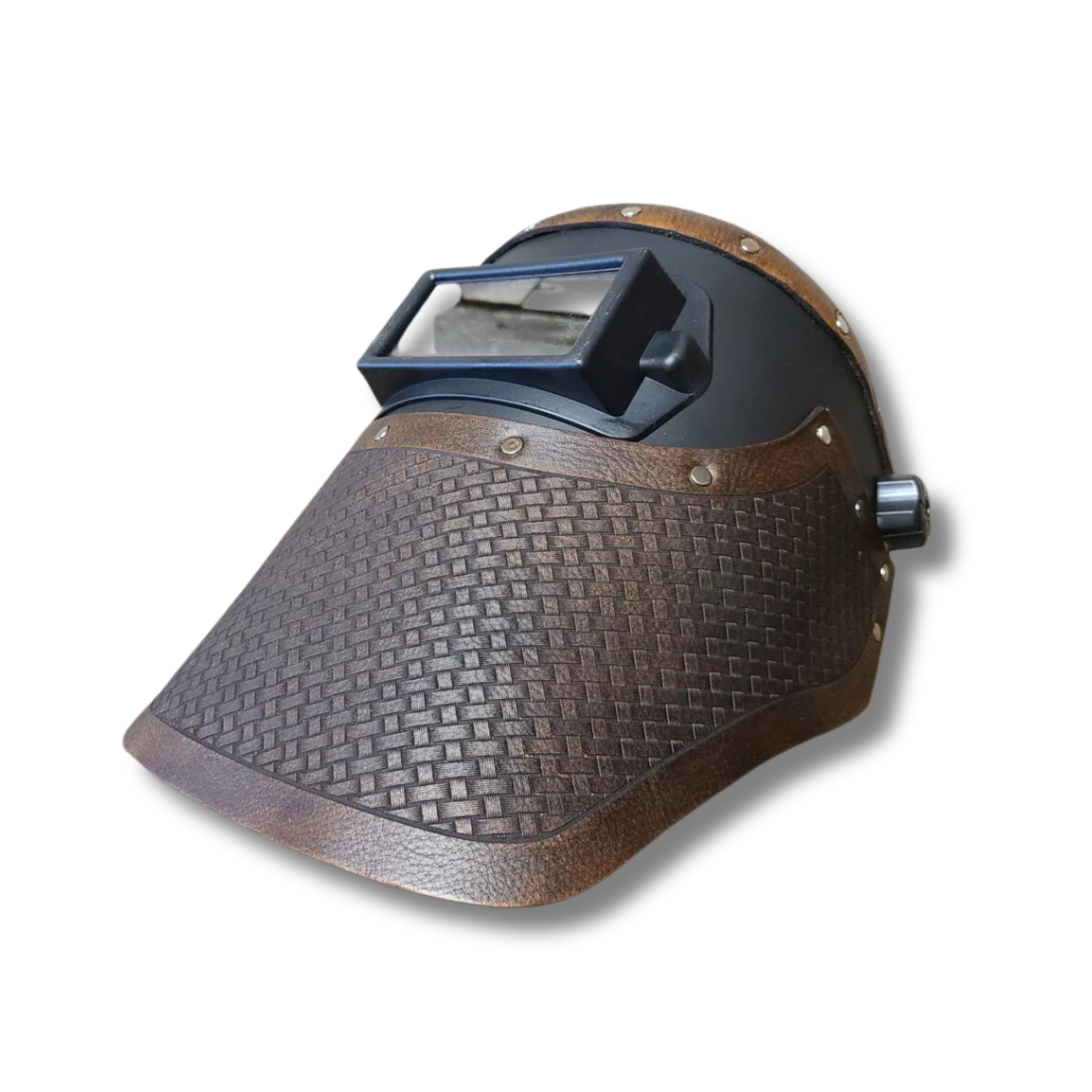 Outlaw Leather - Welding Hood - Antique Basketweave