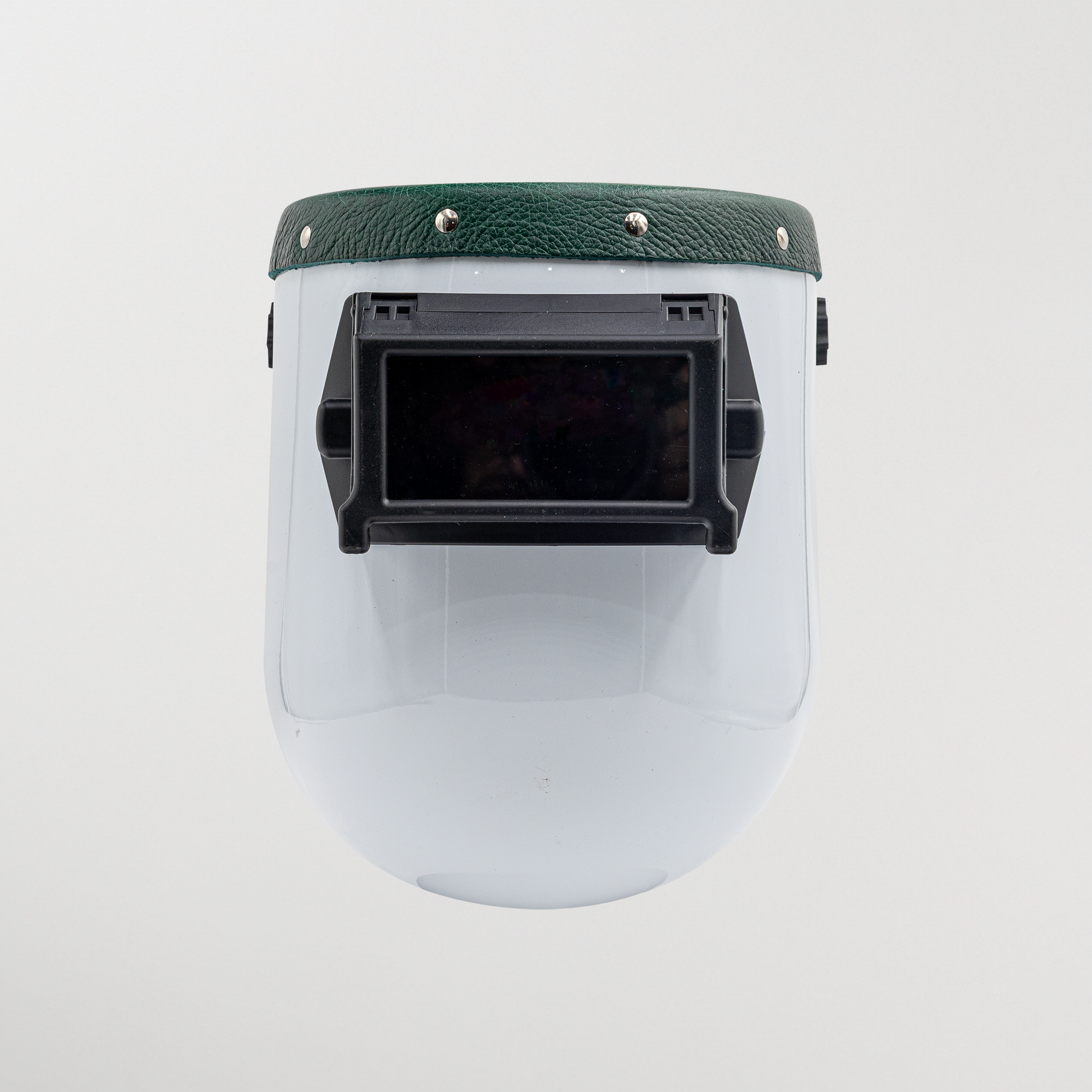 Forest Green Proliner welding hood front view
