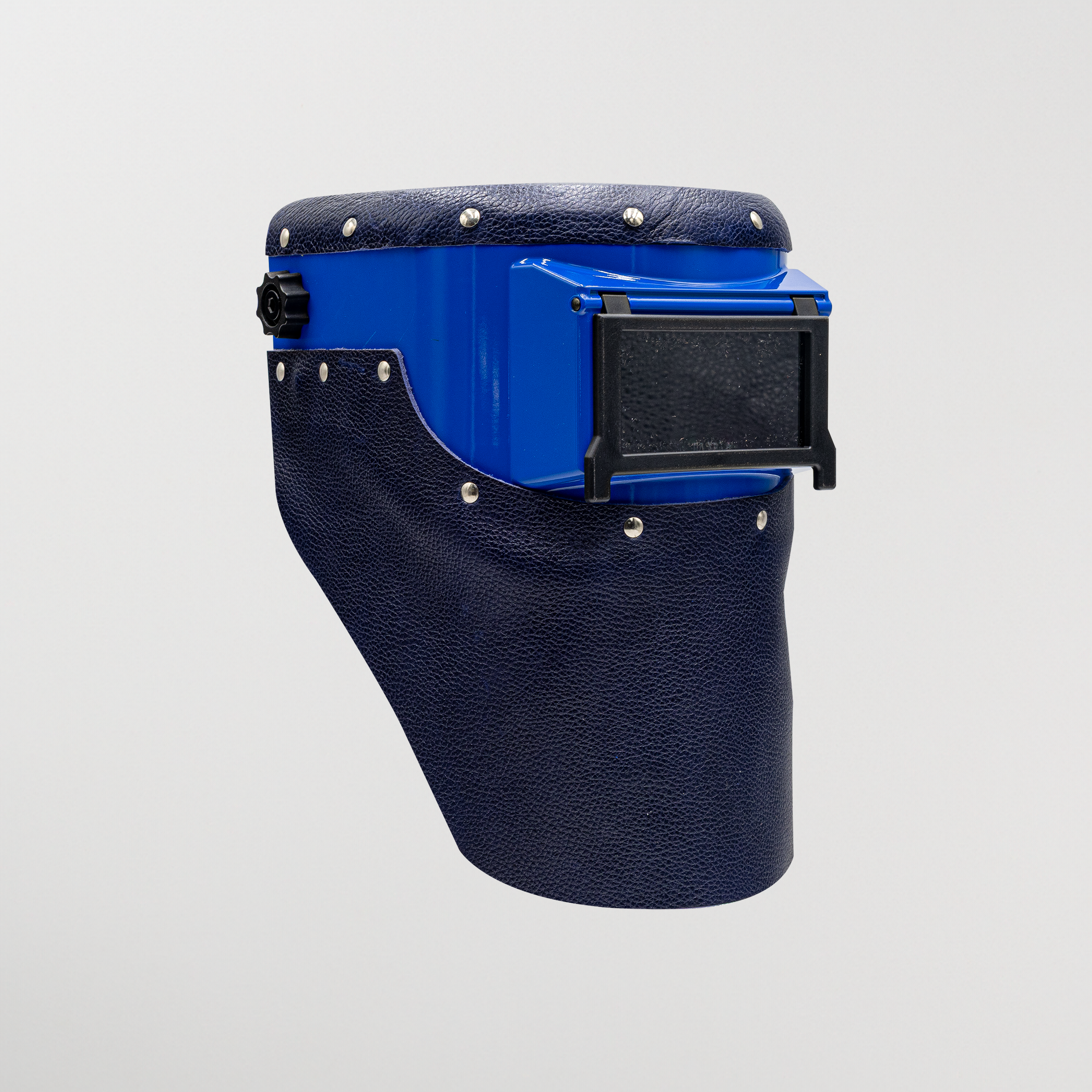 Navy Blue welding hood alternate view