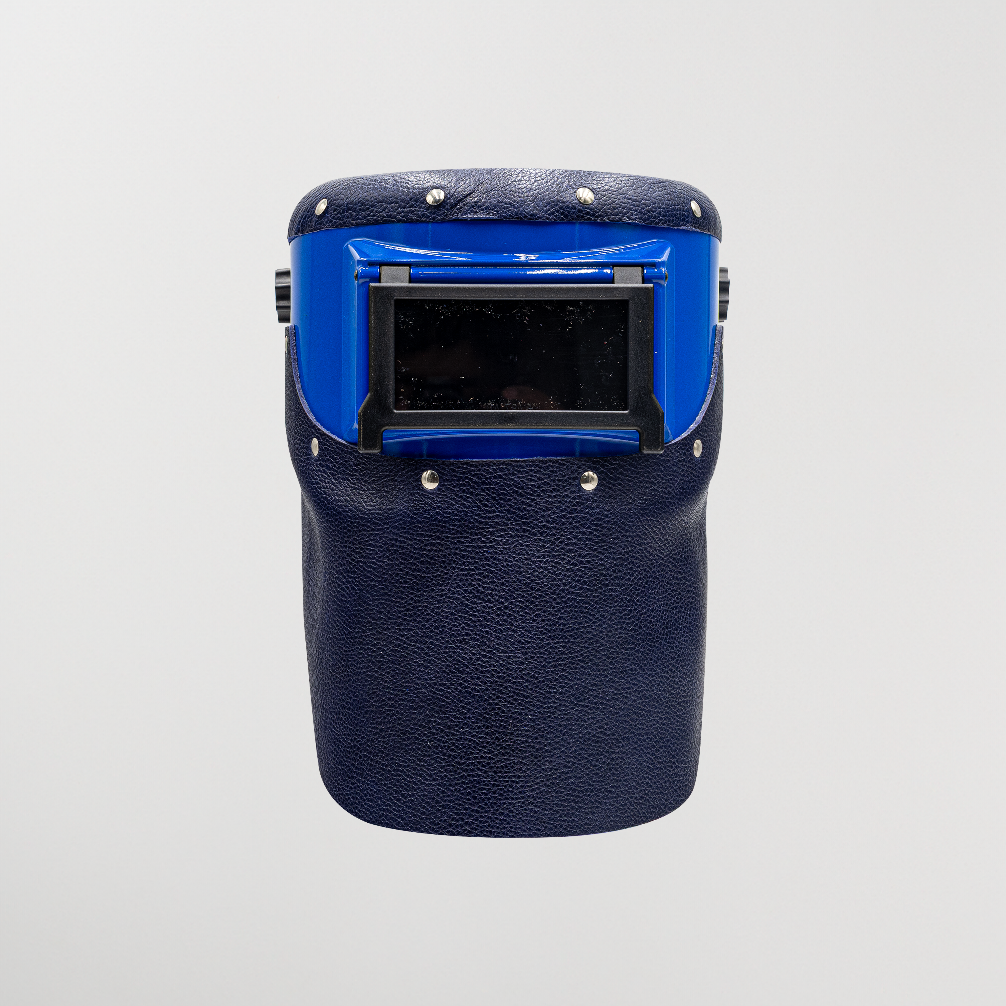 Navy Blue welding hood front view
