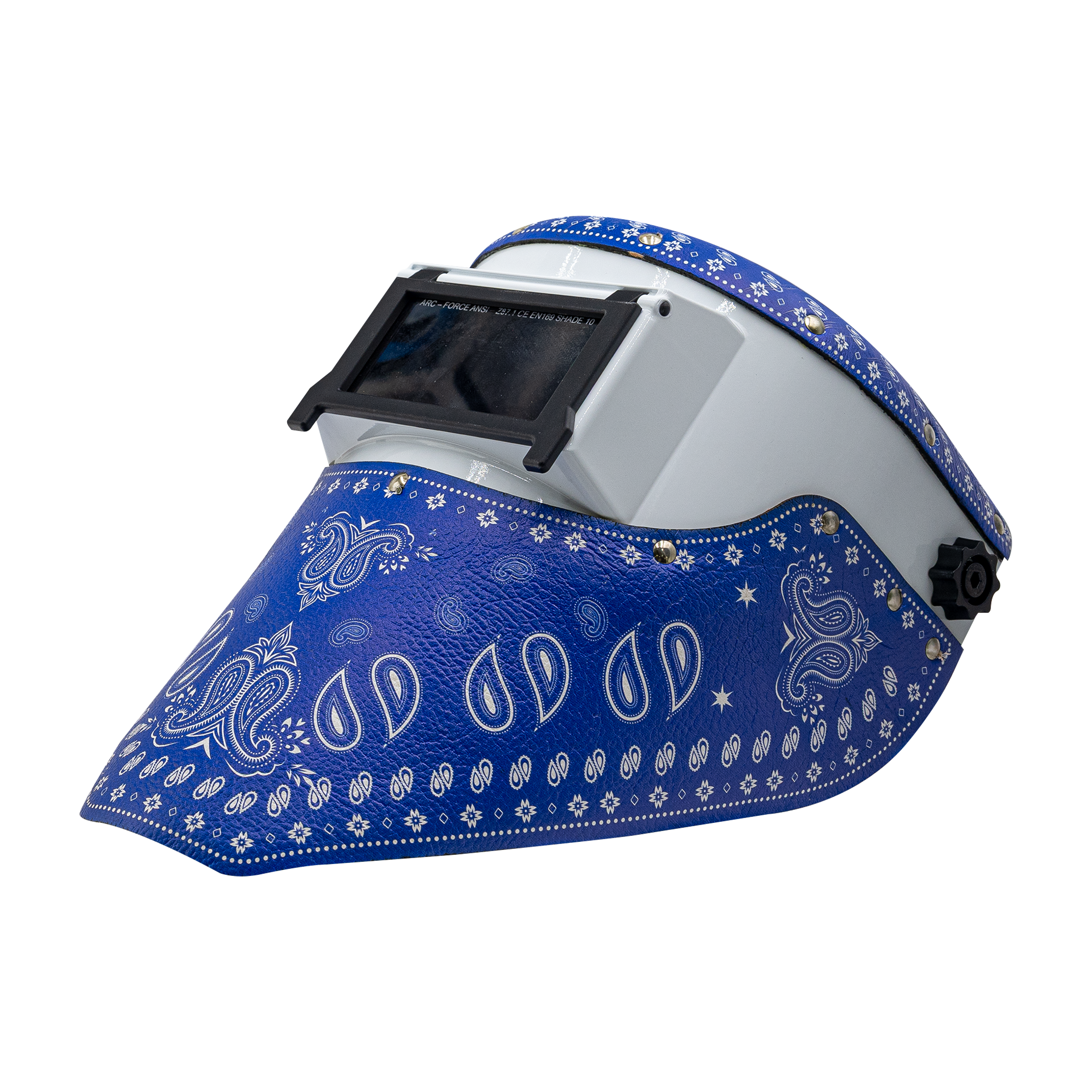 OUTLAW LEATHER - Slimline Bandana Hood – Royal Blue Bandana Edition