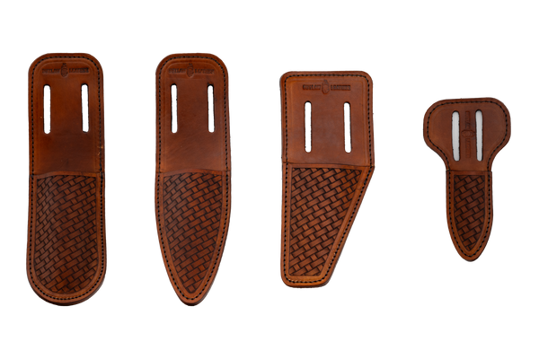 OUTLAW LEATHER - BASKETWEAVE TAN TOOL POUCHES