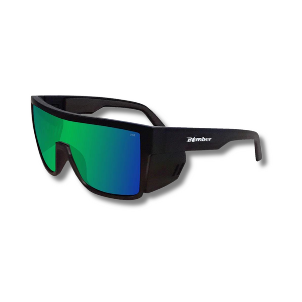 Outlaw Leather - Bomber Eyewear - BUZZ Safety Green Mirror