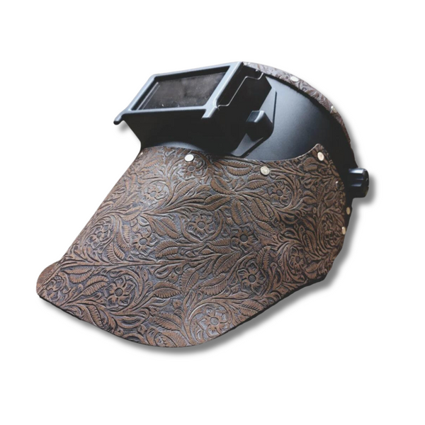 Outlaw Leather - Welding Hood - Brown Floral