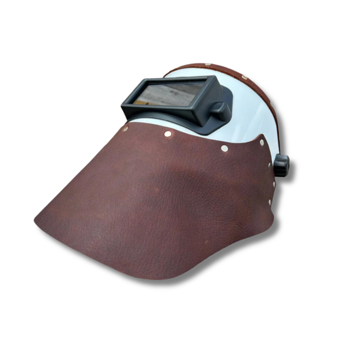 Outlaw Leather Welding Hood Brown Leather