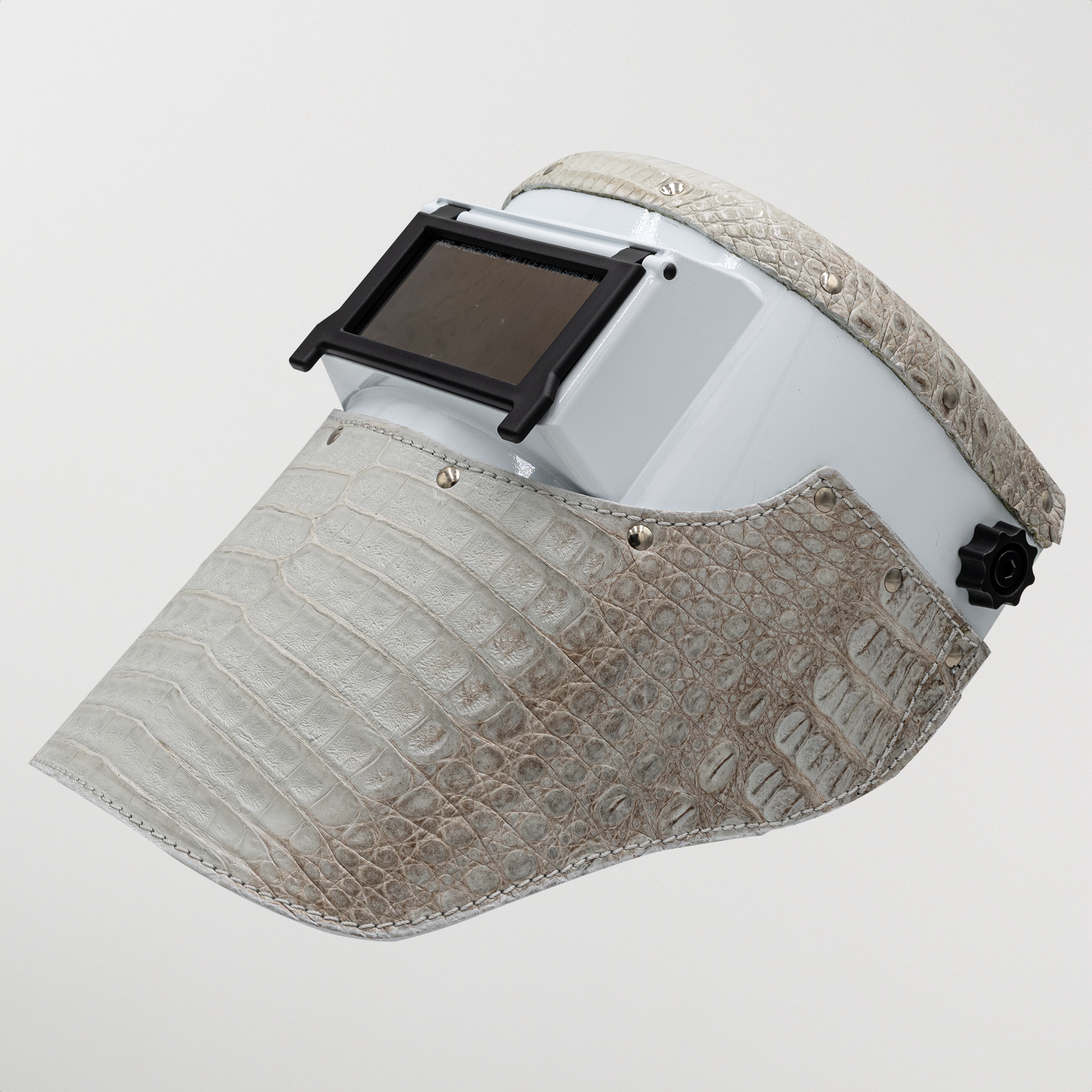 Outlaw Leather - Welding Hood - White Caiman