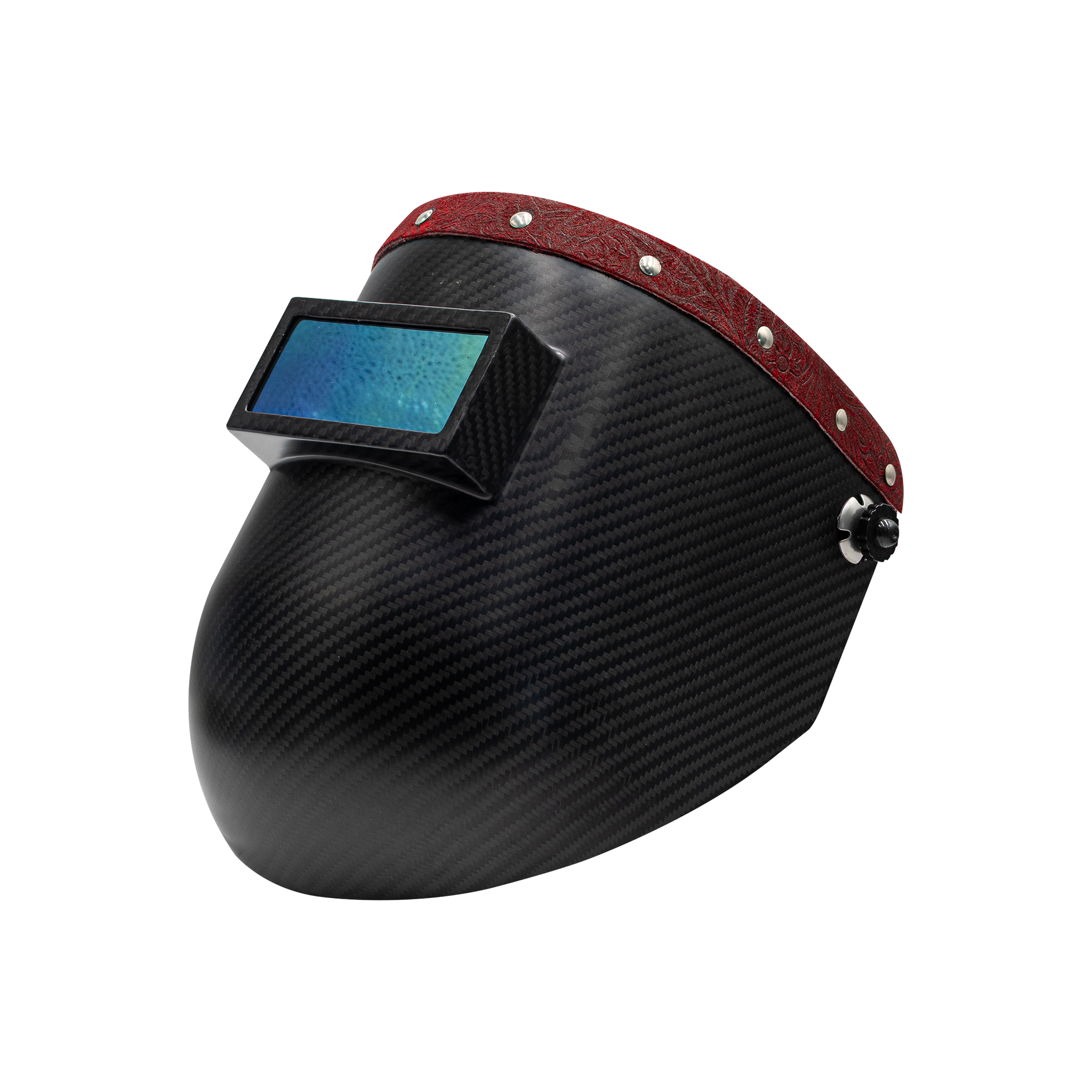 Outlaw Leather - Carbon Fiber Pipeliner - Red Floral Suede