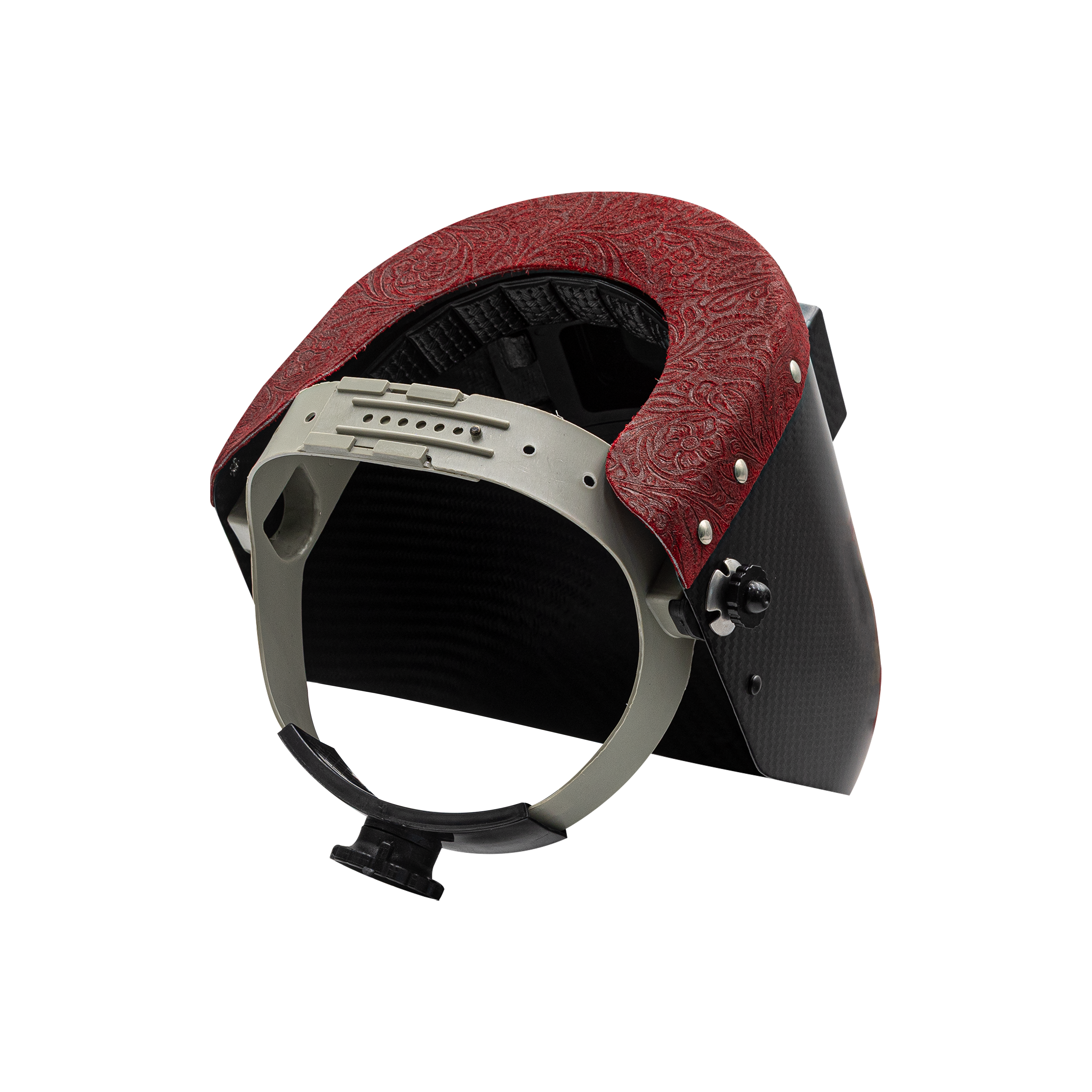 Outlaw Leather - Carbon Fiber Pipeliner - Red Floral Suede