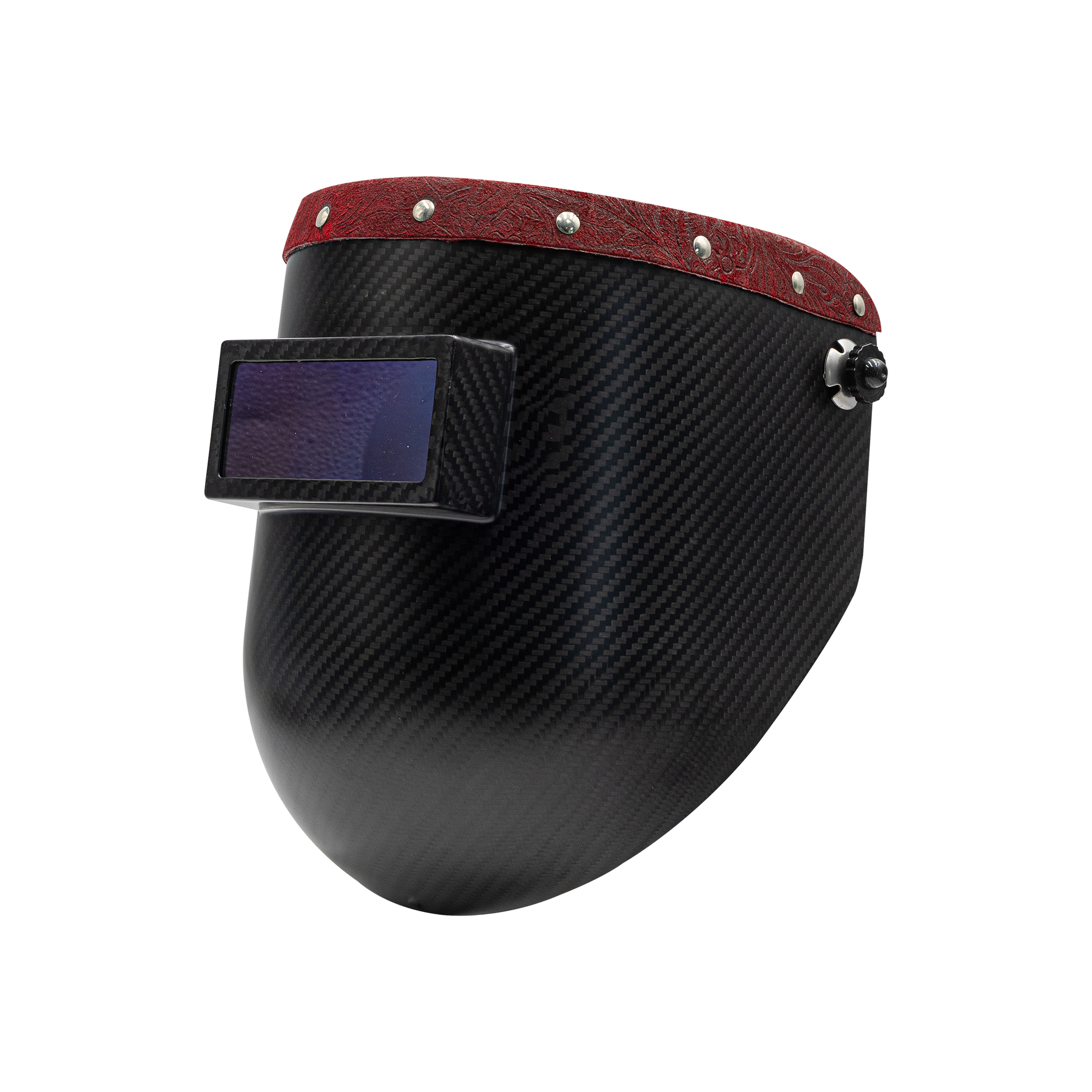 Outlaw Leather - Carbon Fiber Pipeliner - Red Floral Suede