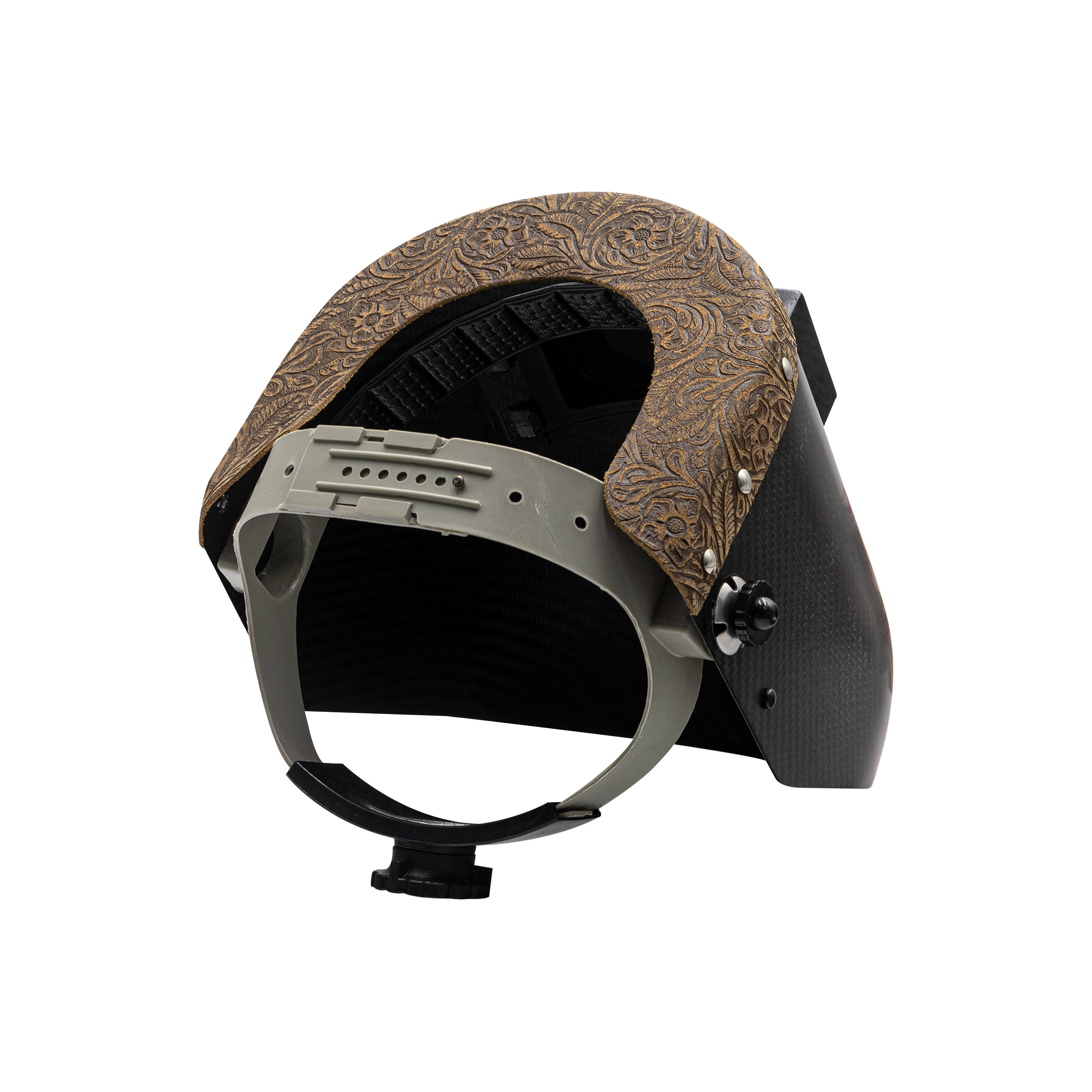 Outlaw Leather - Carbon Fiber Pipeliner - Saddle Floral Suede