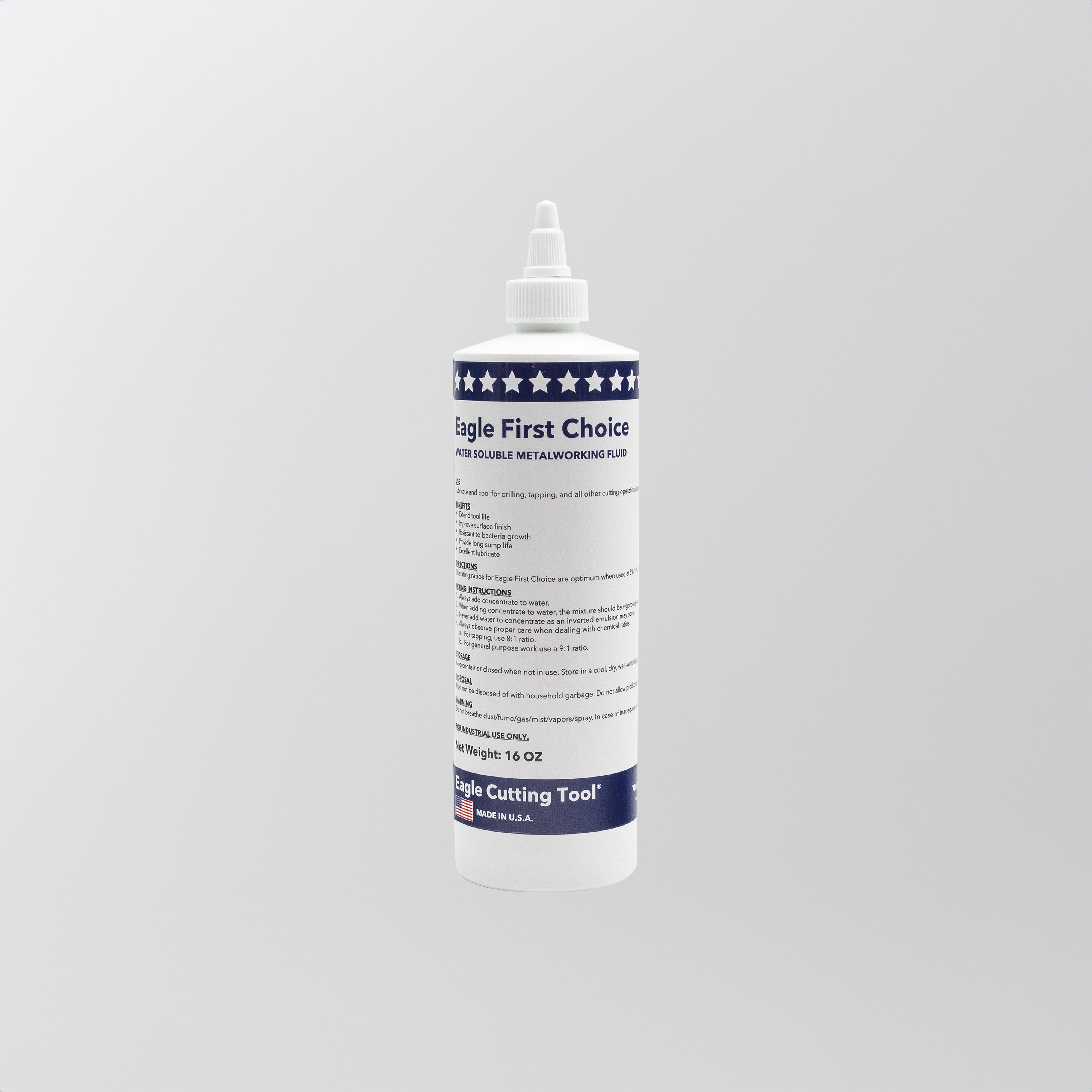 16OZ EAGLE FIRST CHOICE WATER SOLUBLE CUTTING FLUID 16OZ EAGLE FIRST CHOICE WATER SOLUBLE CUTTING FLUID