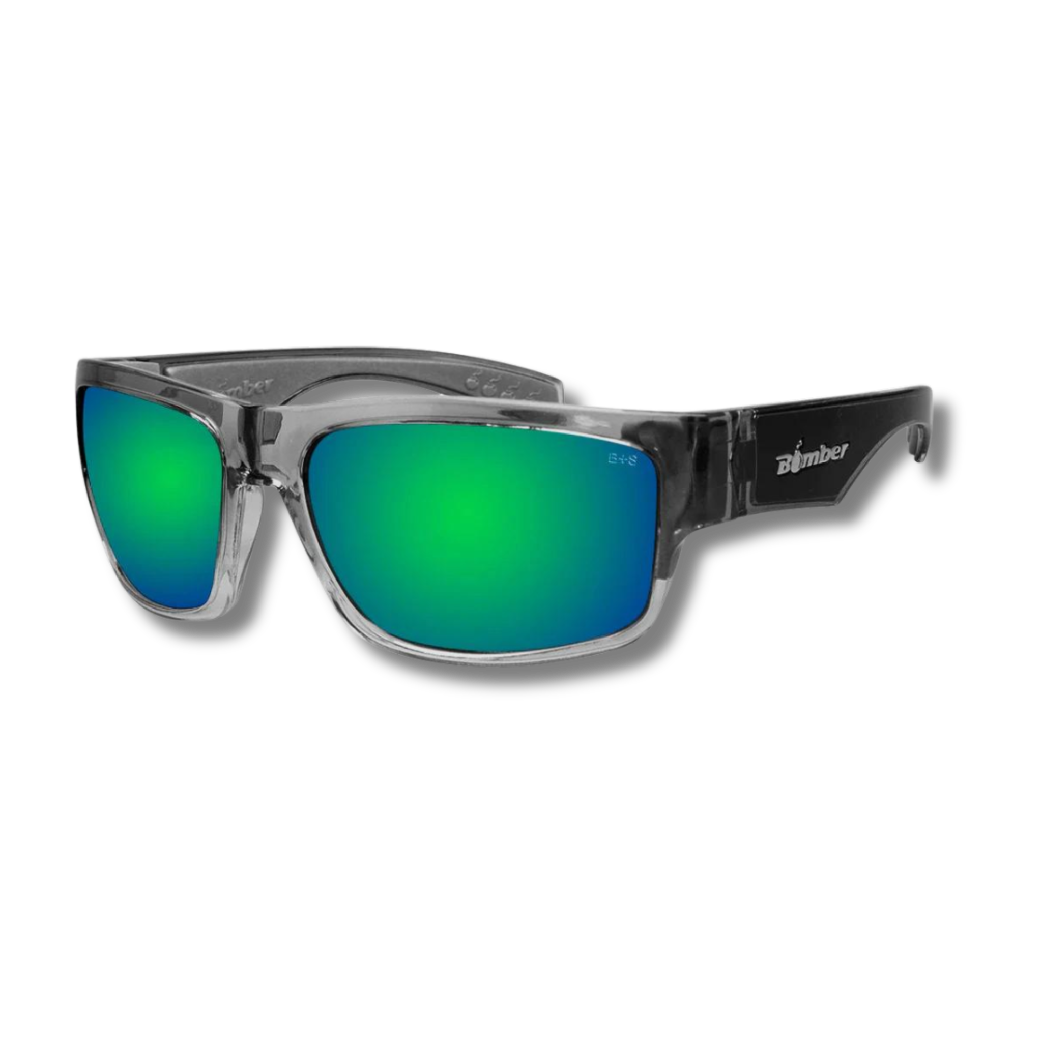 Outlaw Leather - Bomber Eyewear - TIGER Safety Green Mirror Crystal