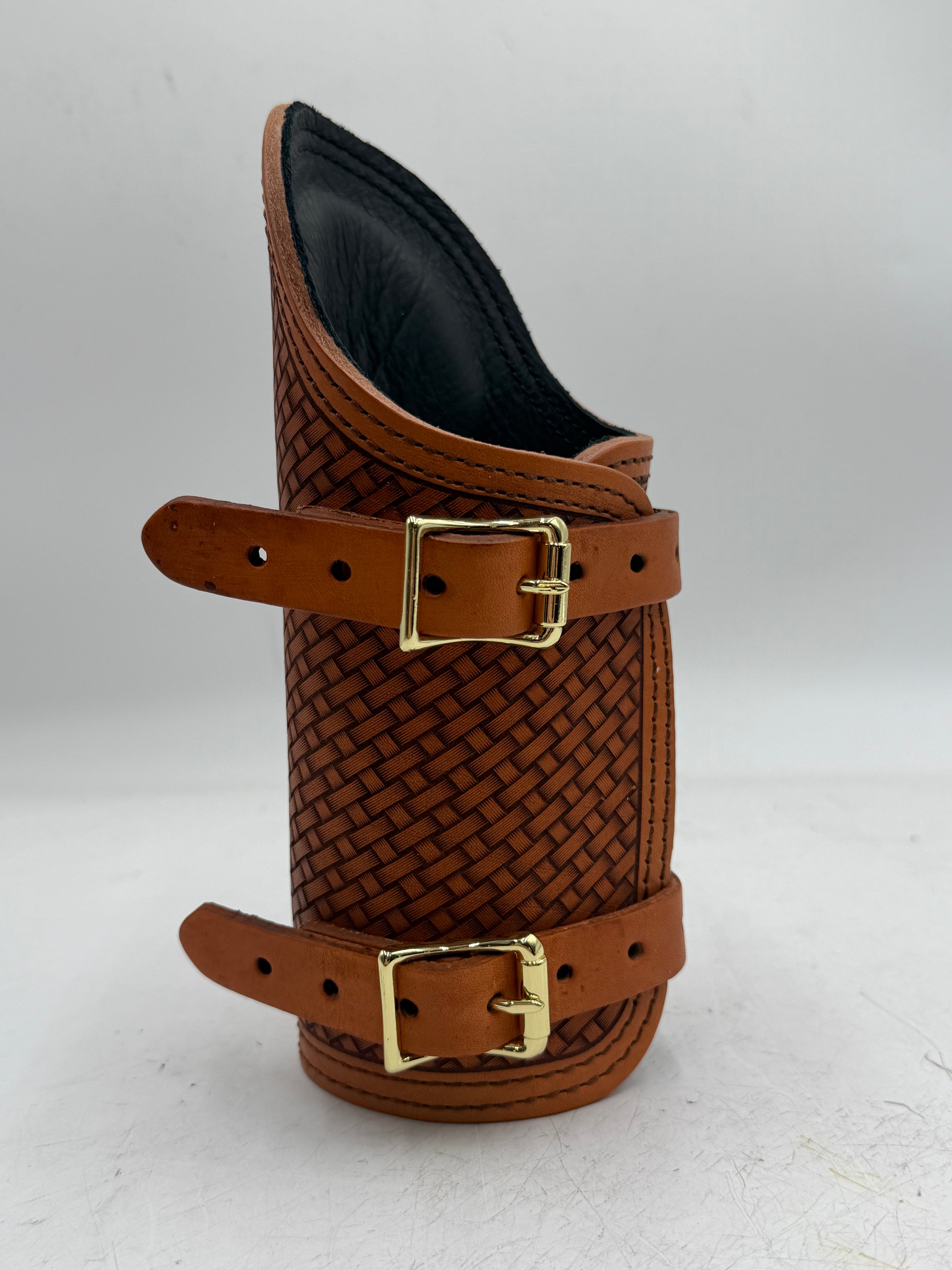 ***IN STOCK 98***- Outlaw Leather - ARMPAD MINI - TAN BASKETWEAVE