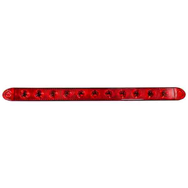 Trailer light bar - 16" Slim line red id stop turn tail red lens/11 superflux Leds