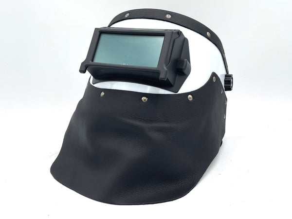 ***IN STOCK*** Outlaw Leather - Welding Hood - White Hood w/ Black Leather