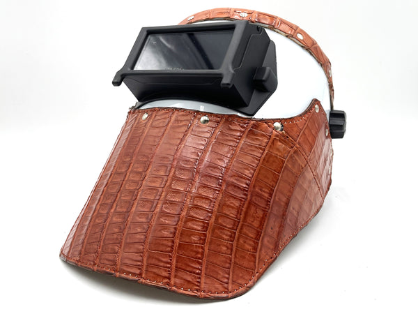 ***IN STOCK*** Outlaw Leather - Welding Hood - Cognac Caiman