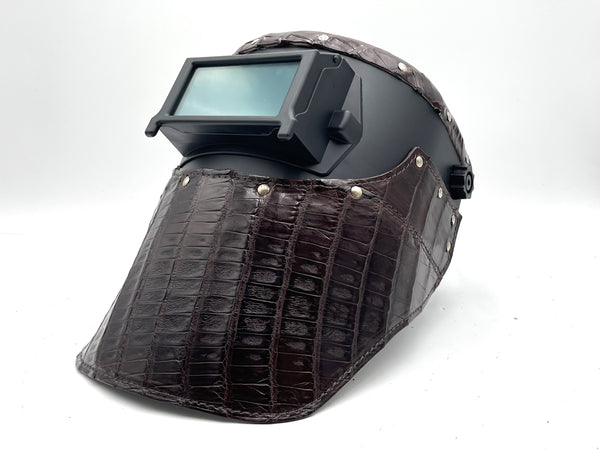 ***IN STOCK*** Outlaw Leather - Welding Hood - Chocolate Caiman