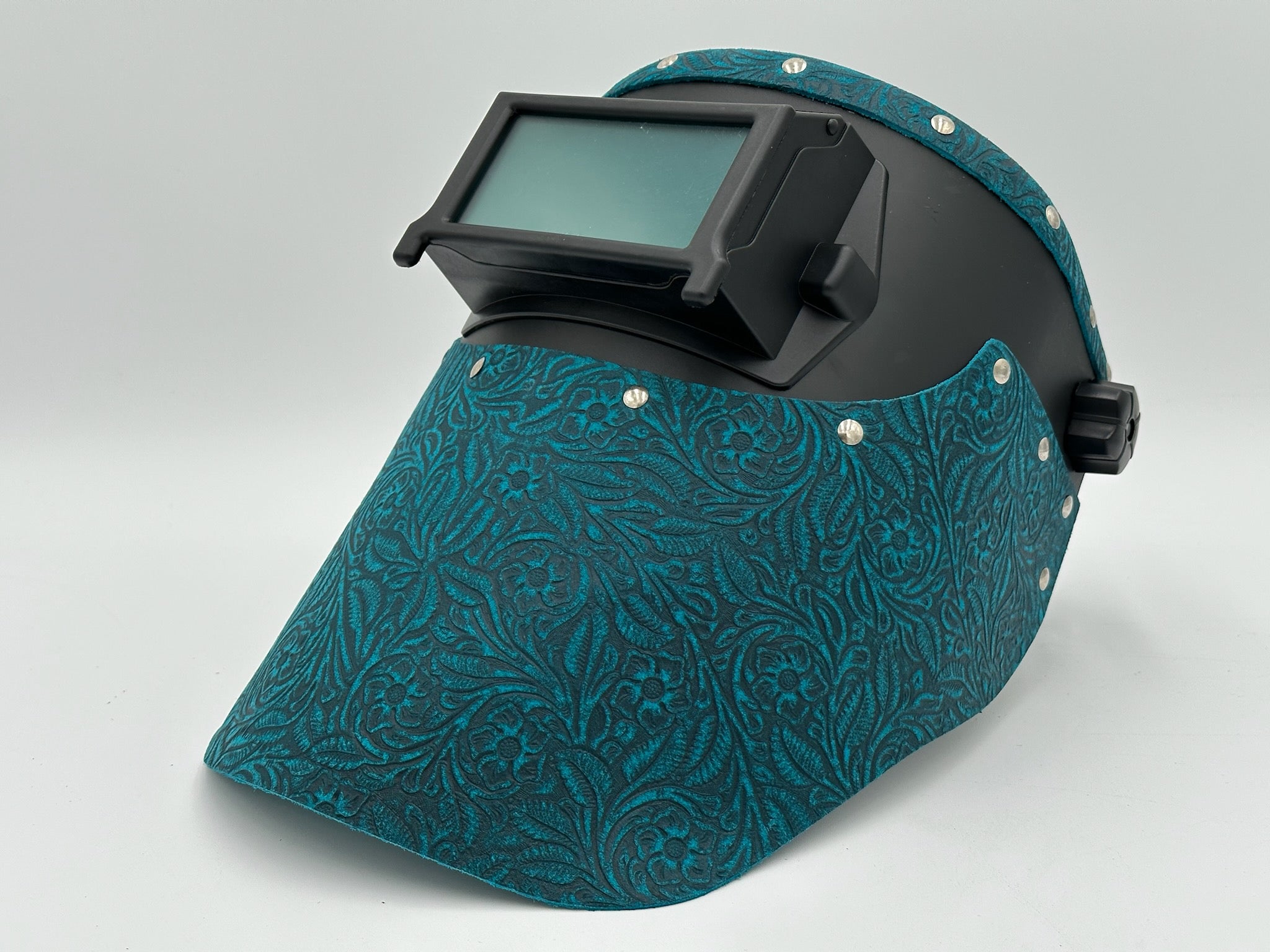 Outlaw Leather - Welding Hood - Turquoise Floral