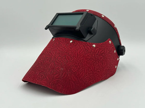 ***IN STOCK*** Outlaw Leather - Welding Hood - Red Floral