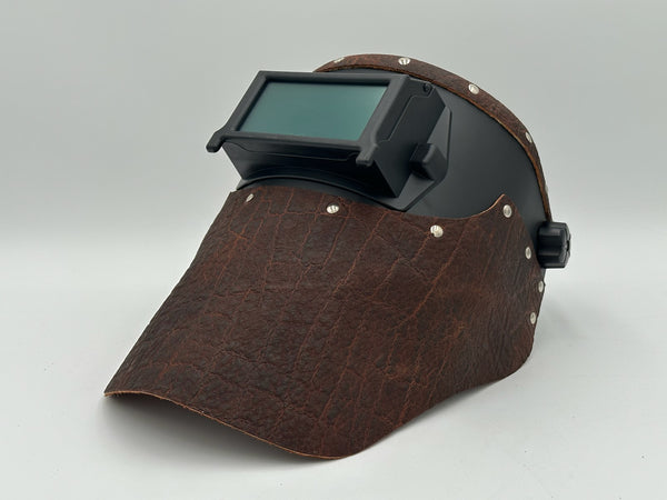 Outlaw Leather - Welding Hood - Brown Faux Elephant