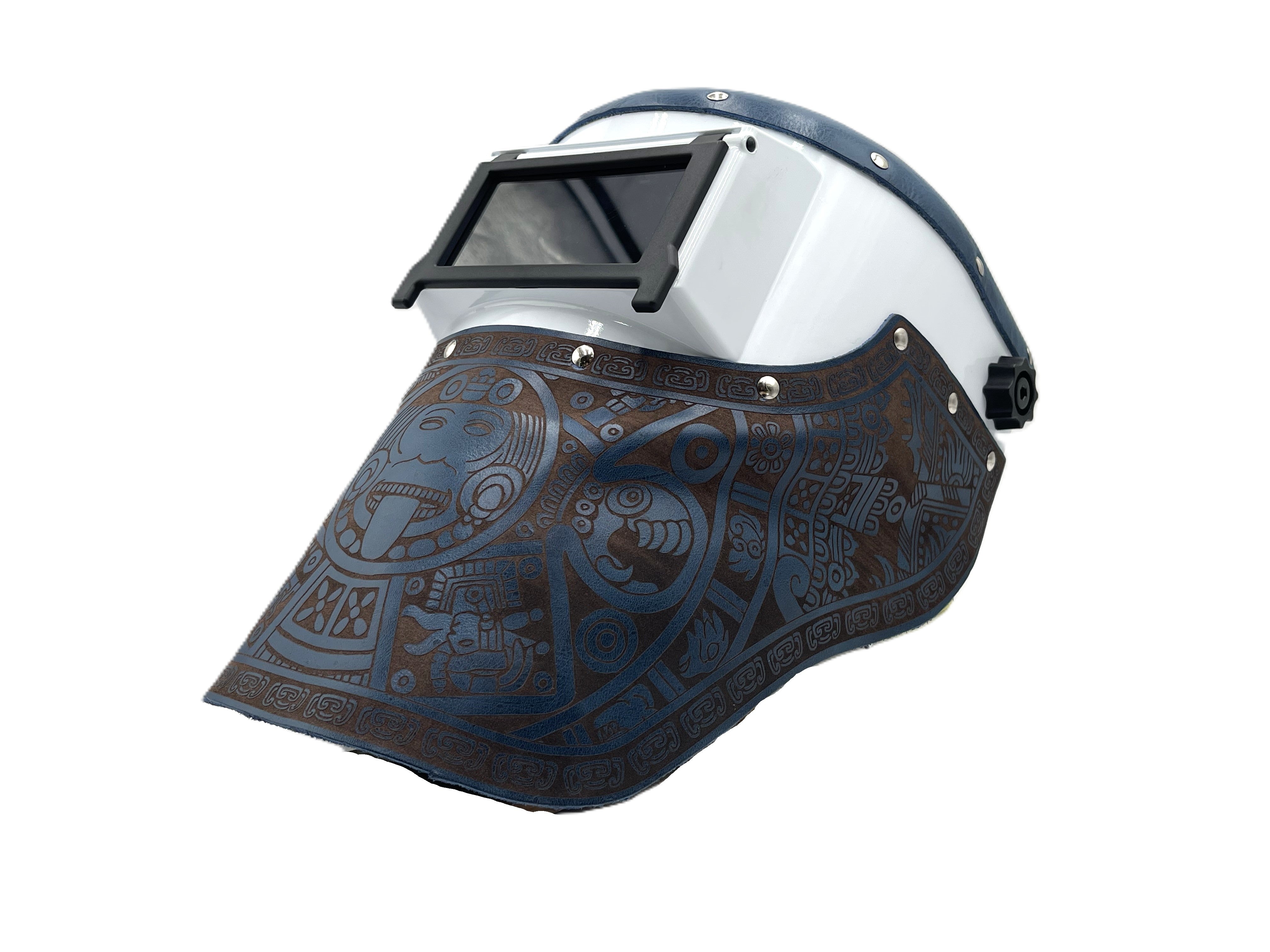 ***IN STOCK 95*** OUTLAW LEATHER - WHITE SLIMLINE - BLUE AZTEC