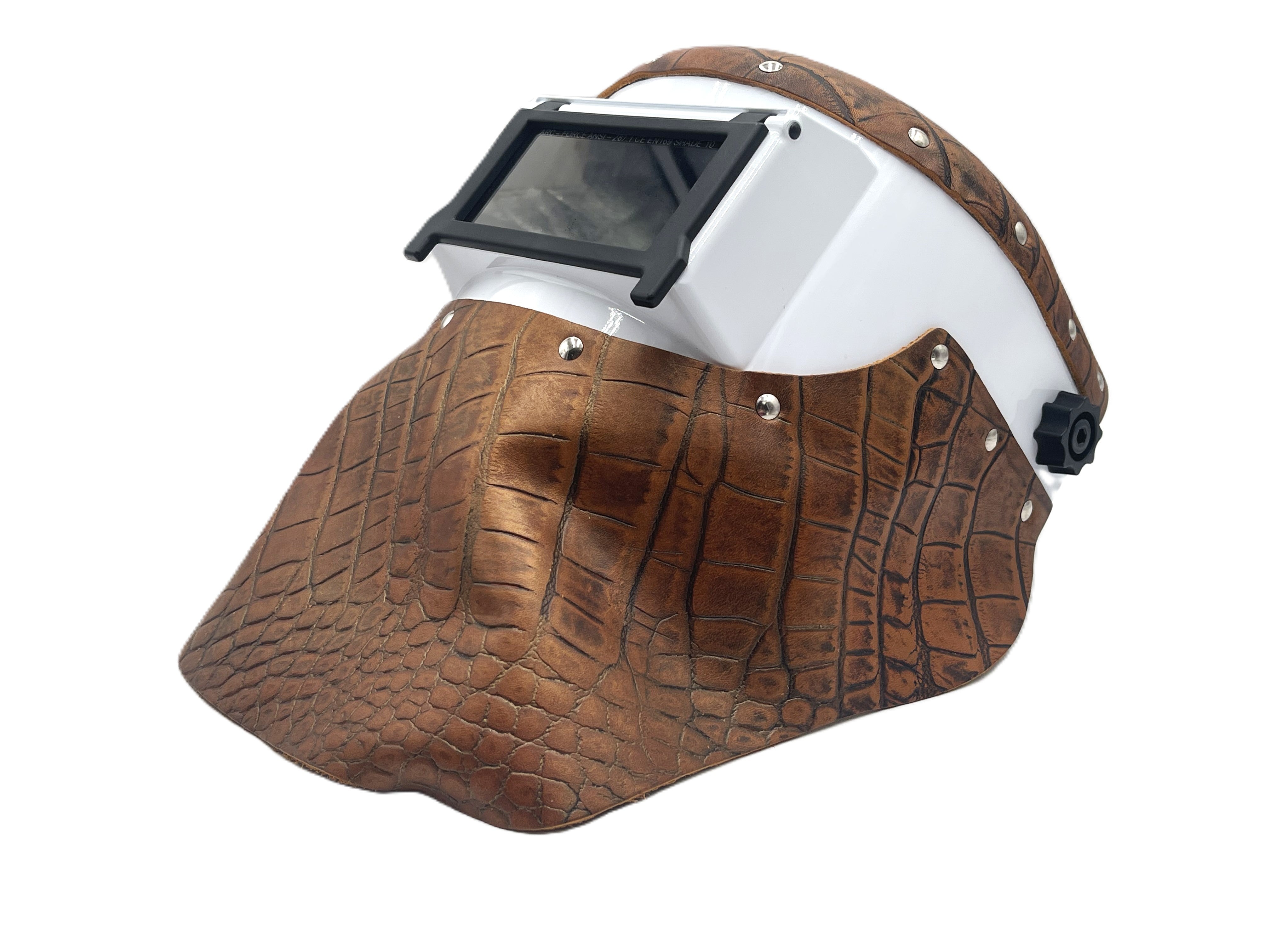 ***IN STOCK 37*** Outlaw Leather - WHITE SLIMLINE - FAUX CAIMAN