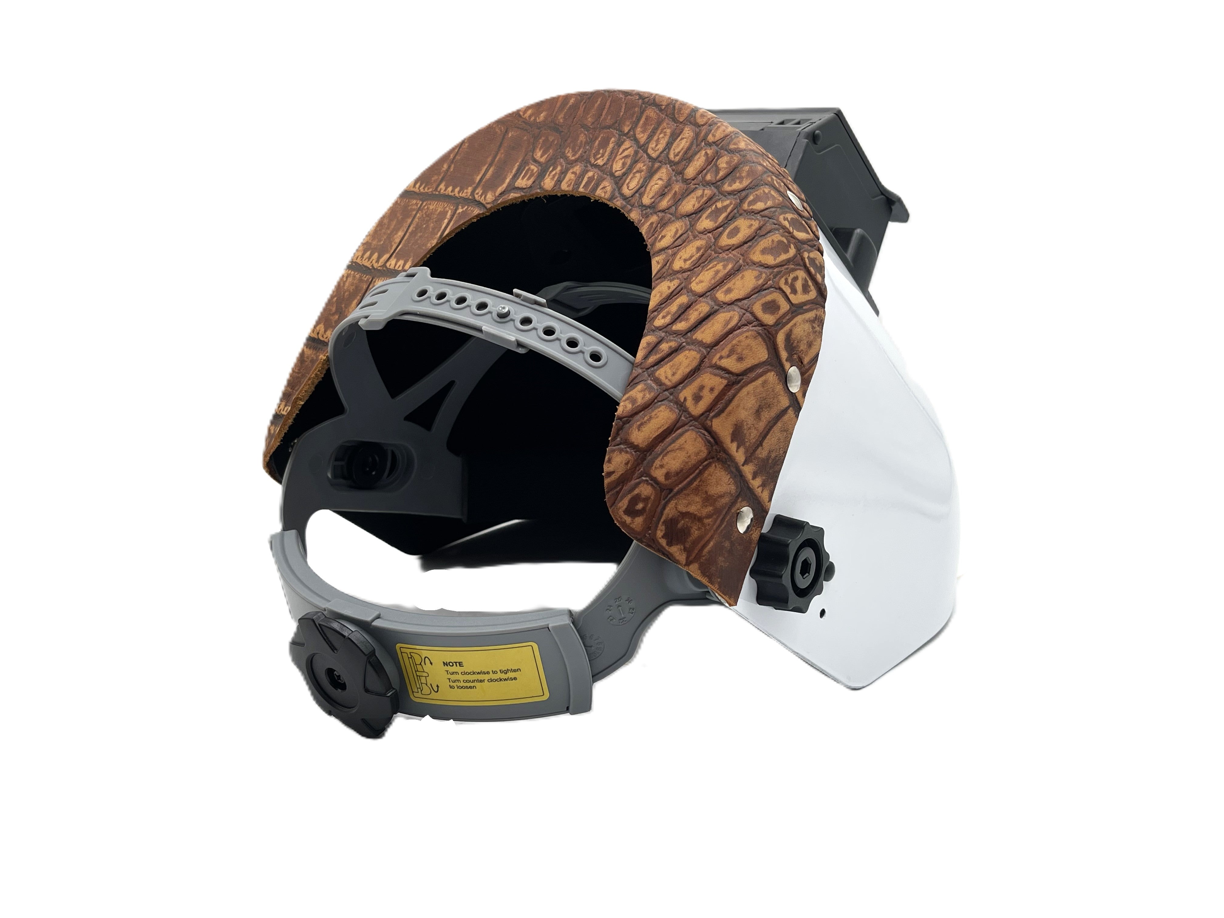 *** IN STOCK 100*** Outlaw Leather - WHITE PROLINER - TOP BROWN FAUX CAIMAN