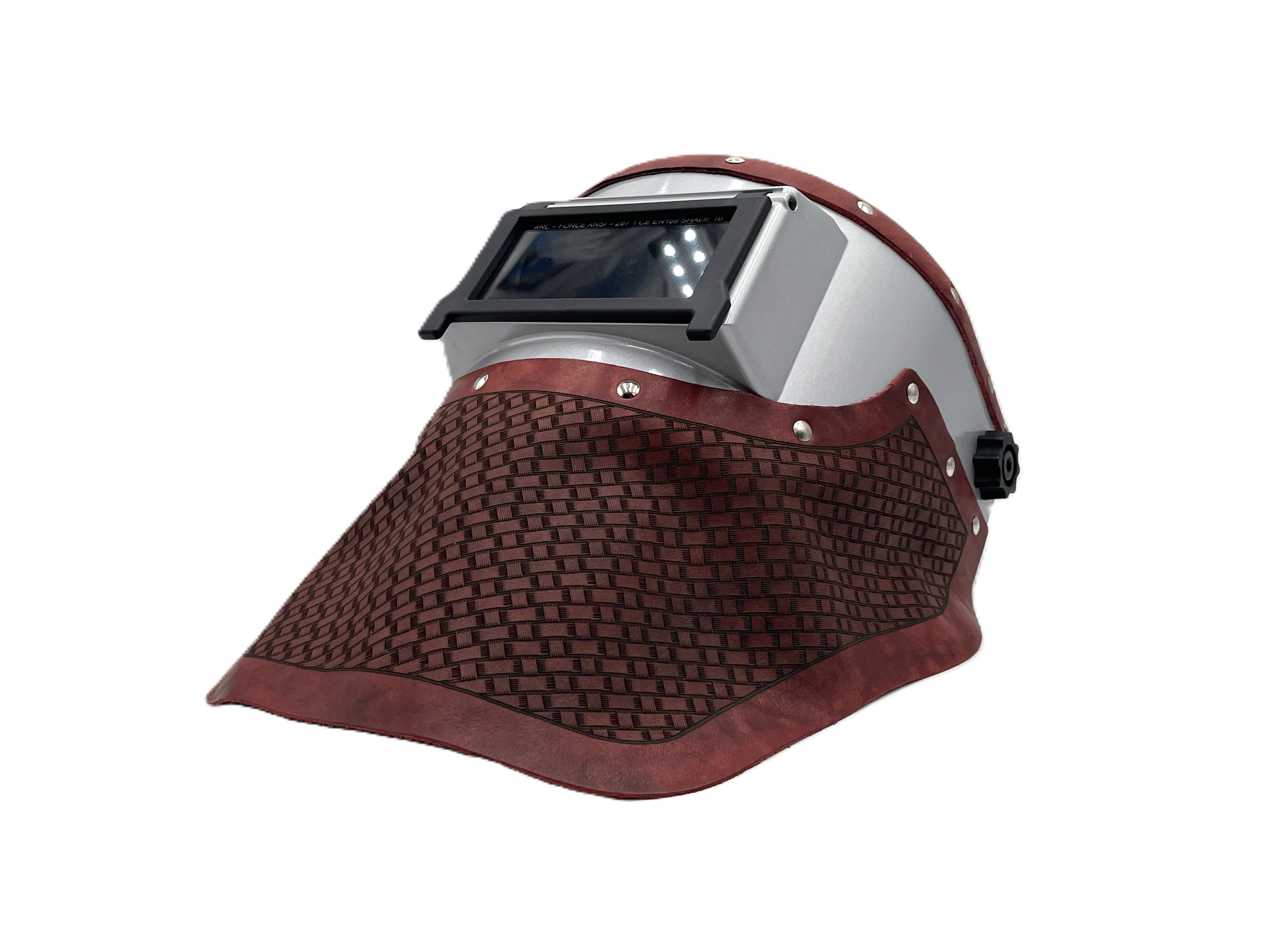 ***IN STOCK 38*** Outlaw Leather - SILVER SLIMLINE - RED BASKETWEAVE