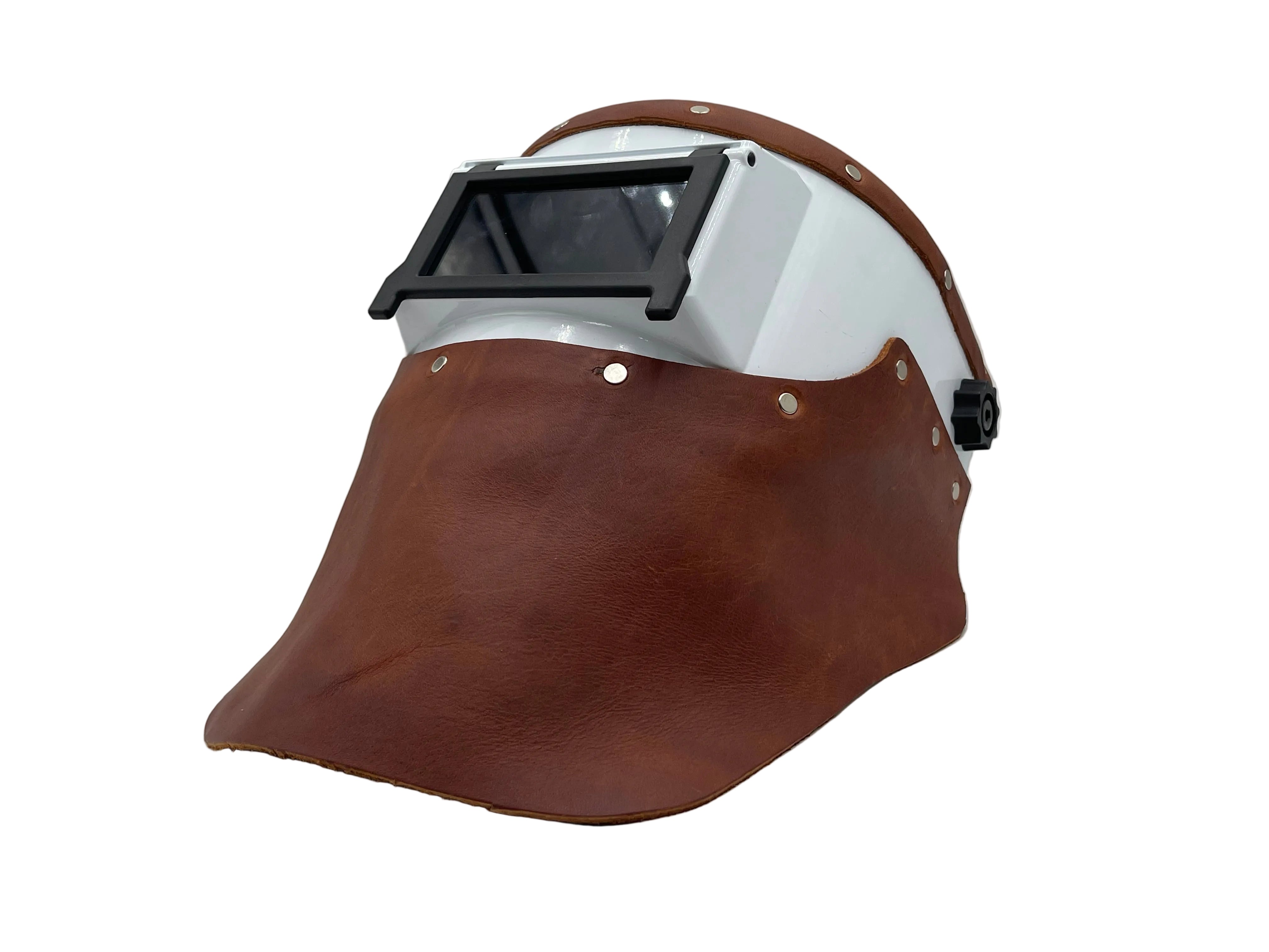 ***IN STOCK 12*** Outlaw Leather - WHITE SLIMLINE - BROWN LEATHER