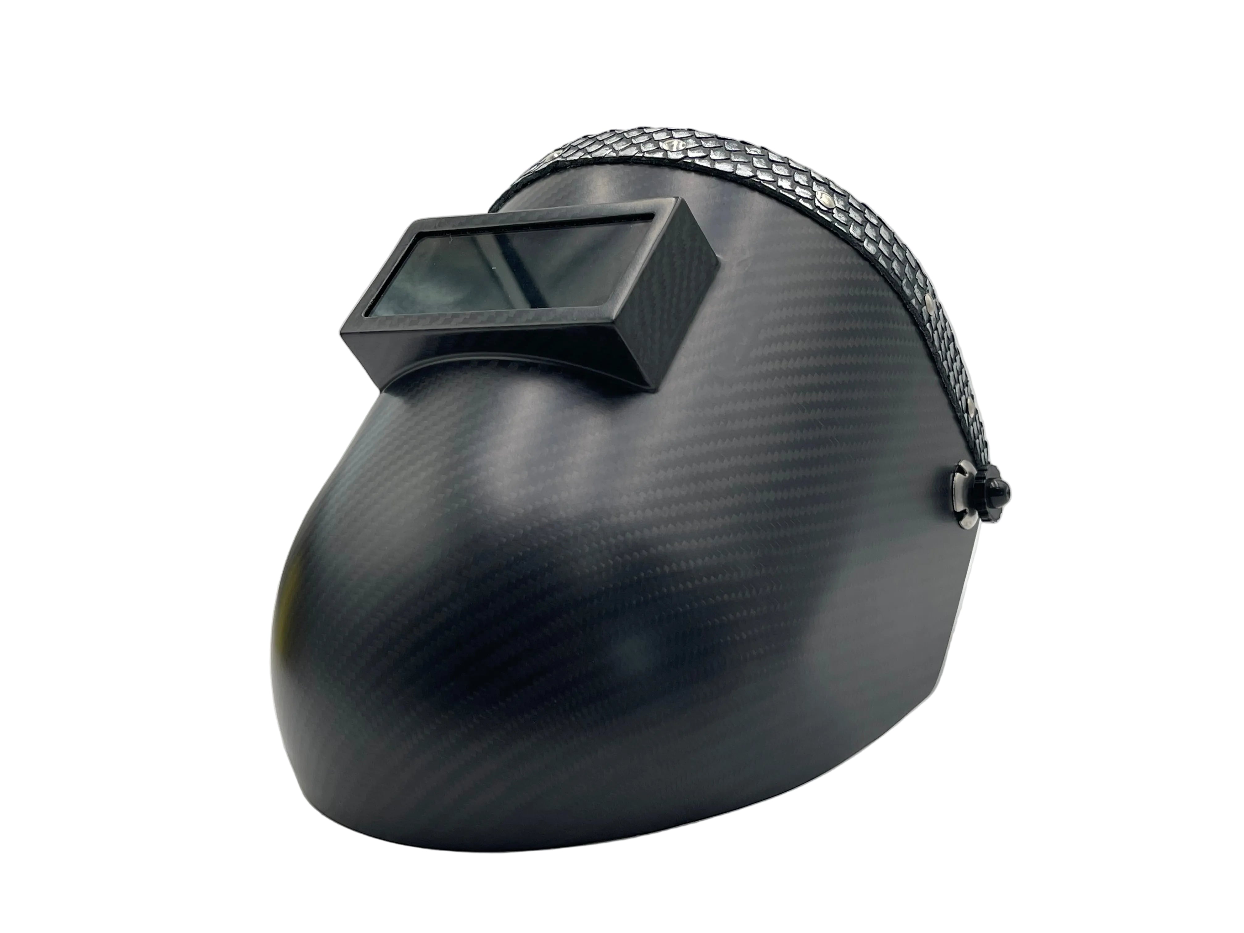***IN STOCK 89*** OUTLAW LEATHER - CARBON FIBER - TOP DRAGON SCALE SILVER METALLIC