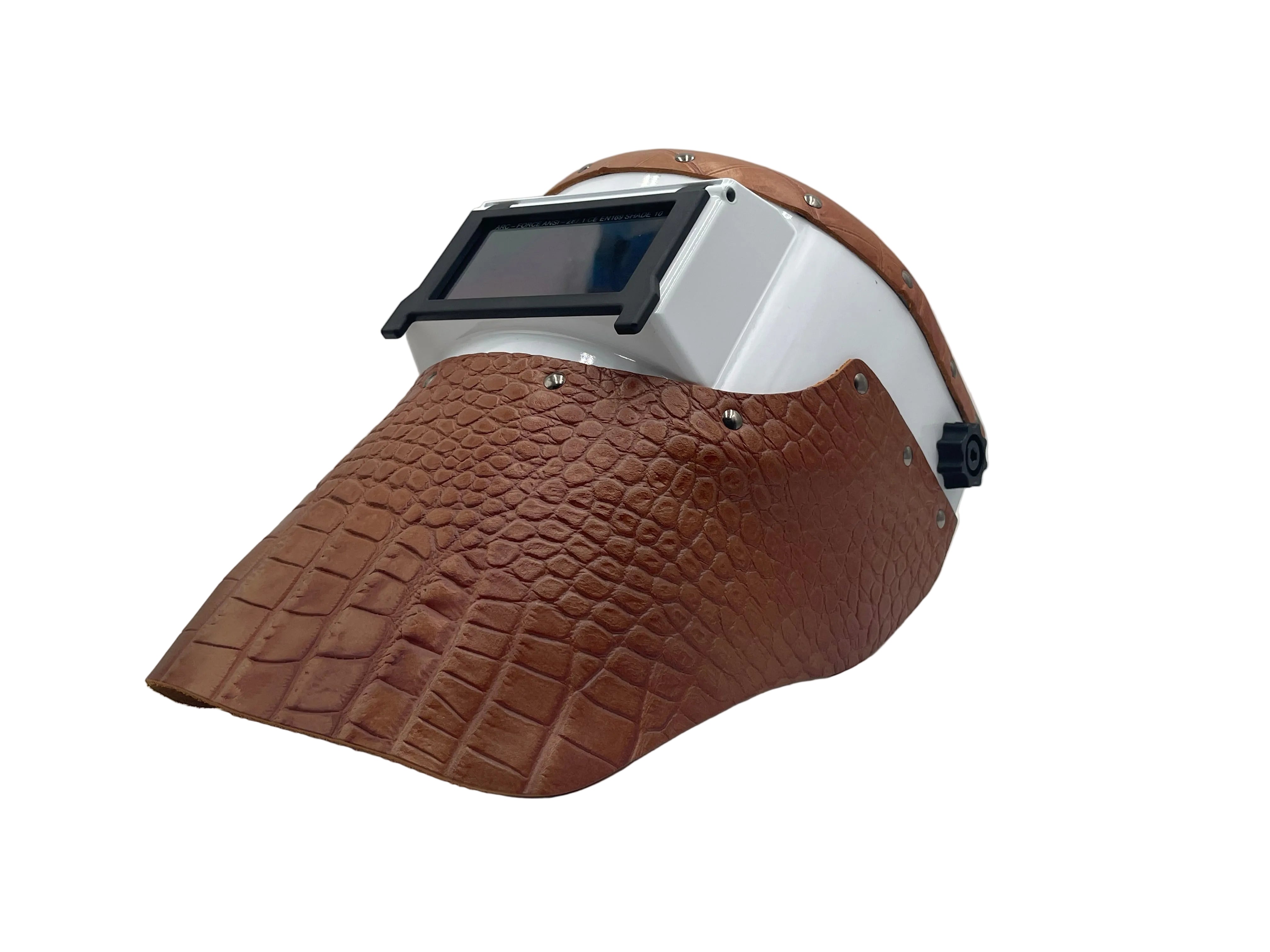 ***IN STOCK 110*** OUTLAW LEATHER - SLIMLINE WHITE - FAUX CAIMAN METTALLLIC