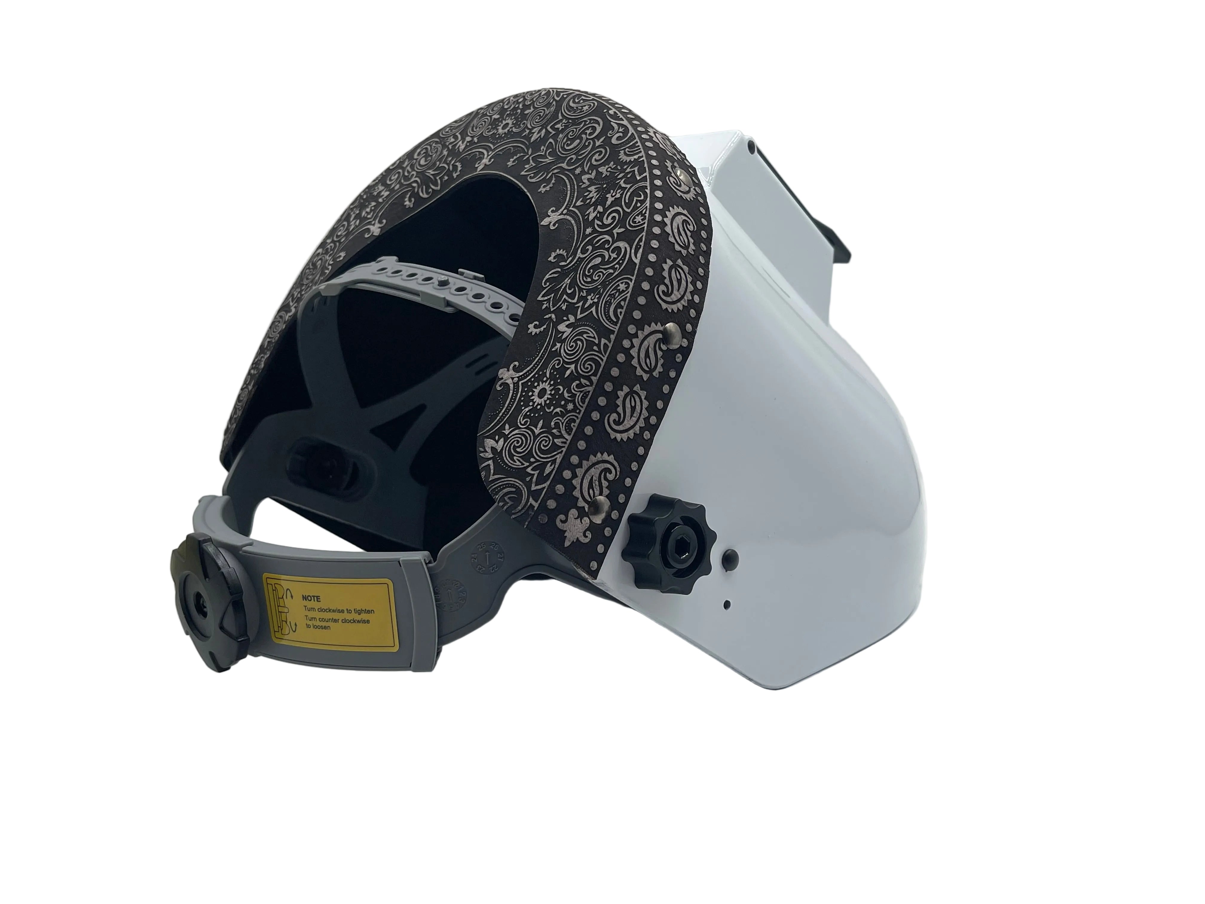 ***IN STOCK 112*** OUTLAW LEATHER - SLIMLINE PRO X WHITE - TOP PAISLEY B/W