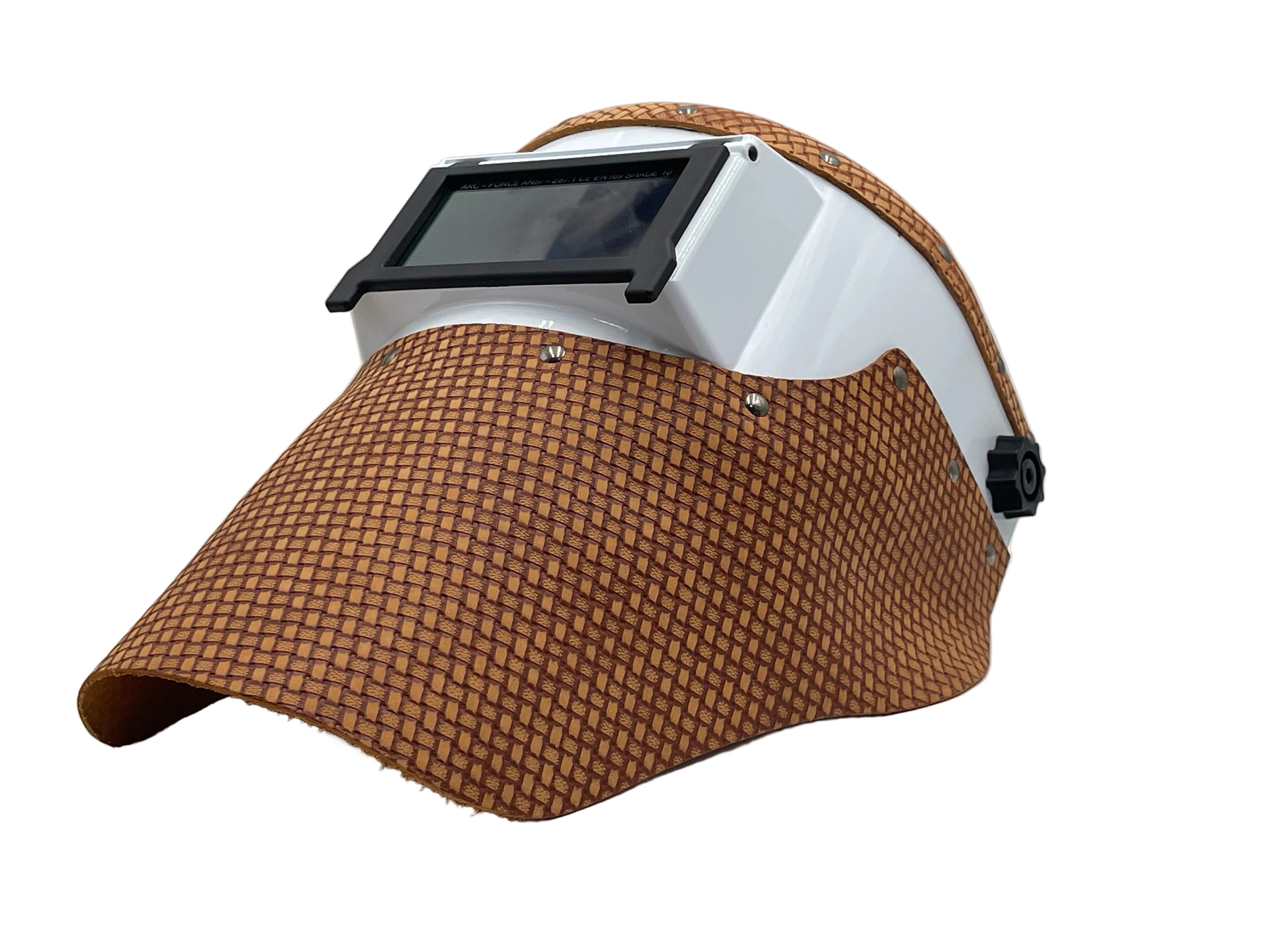 ***IN STOCK 54*** Outlaw Leather - SLIMLINE WHITE - BASKETWEAVE TAN