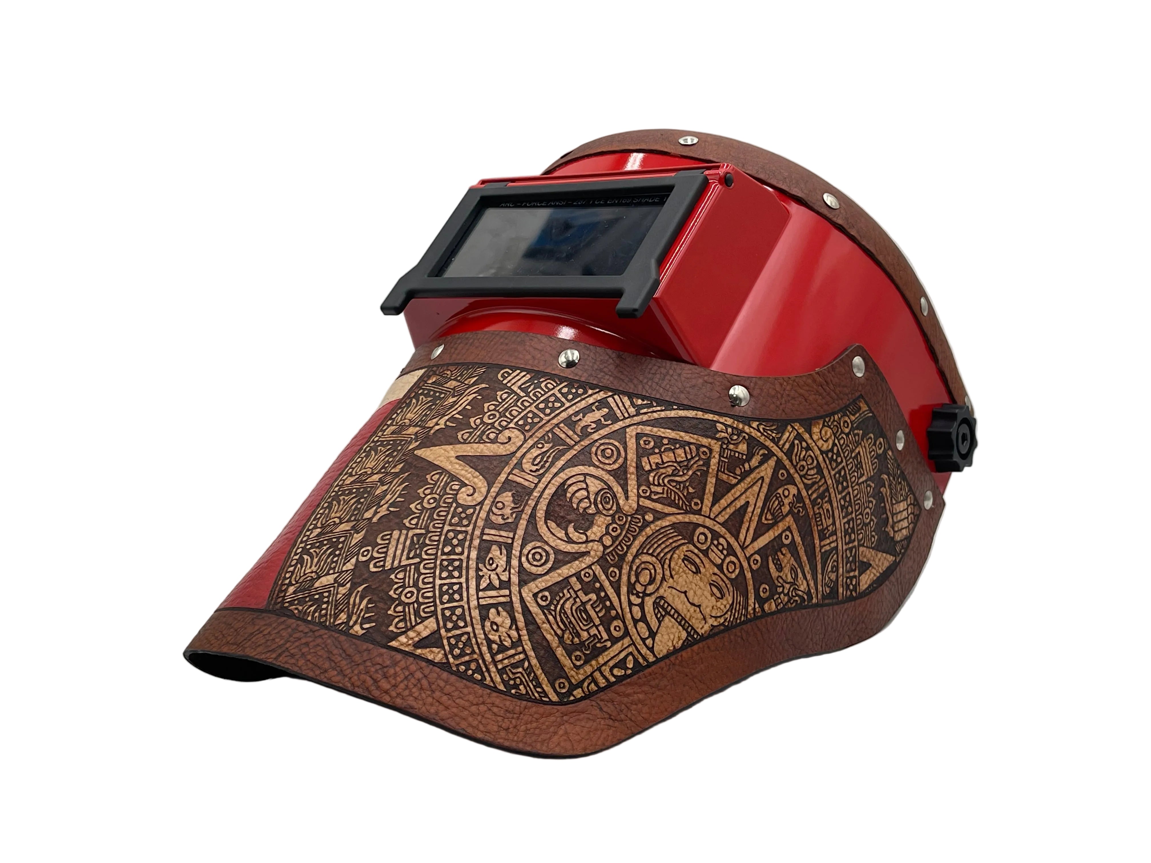 ***IN STOCK 64*** OUTLAW LEATHER - SLIMLINE RED - AZTEC/ TEXAS BROWN